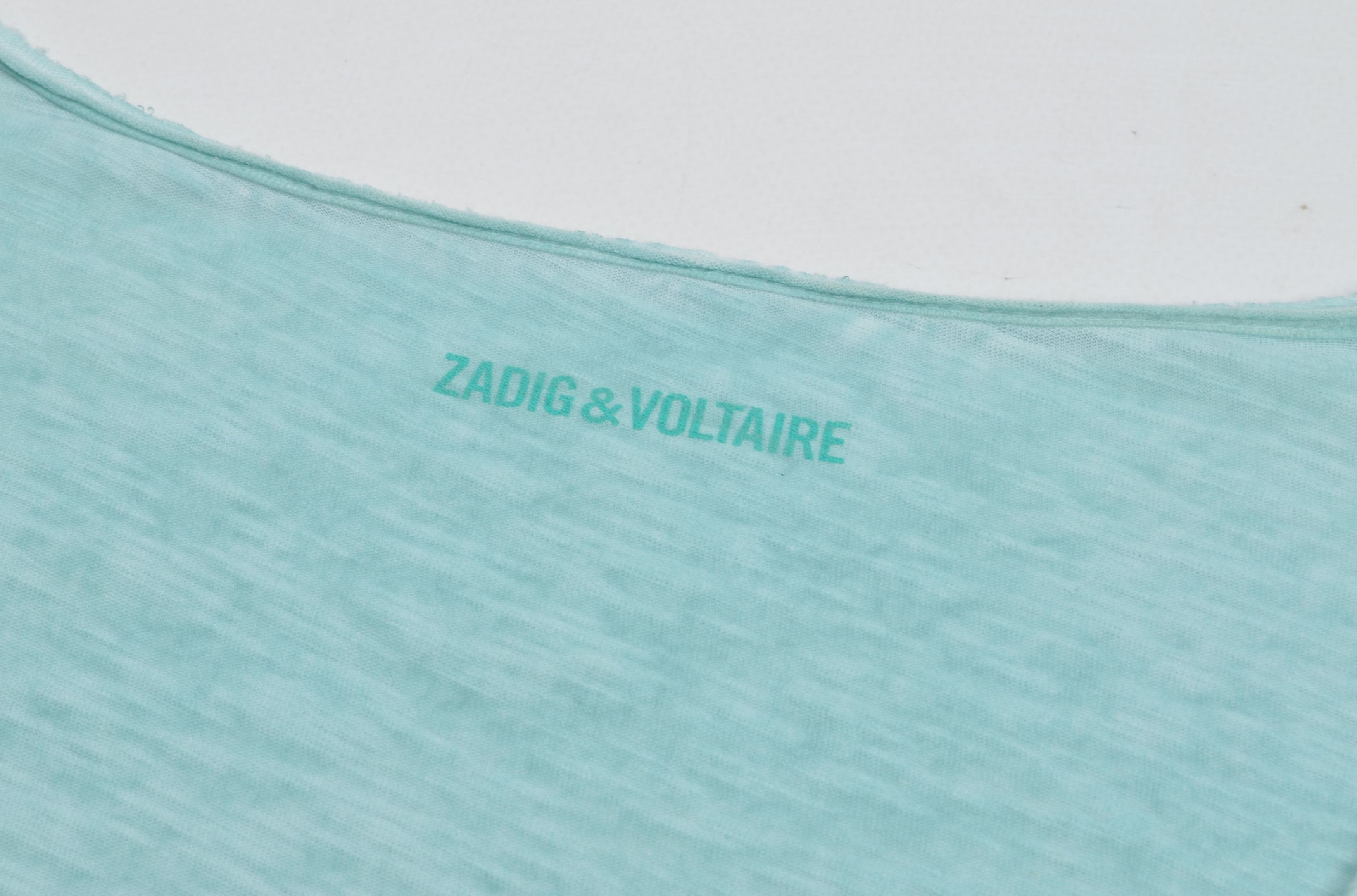 Zadig & Voltaire Zadig & Voltaire Oversized Flared Light Blue T-shirt Top Size XS / US 0-2 / IT 36-38 - 7 Thumbnail
