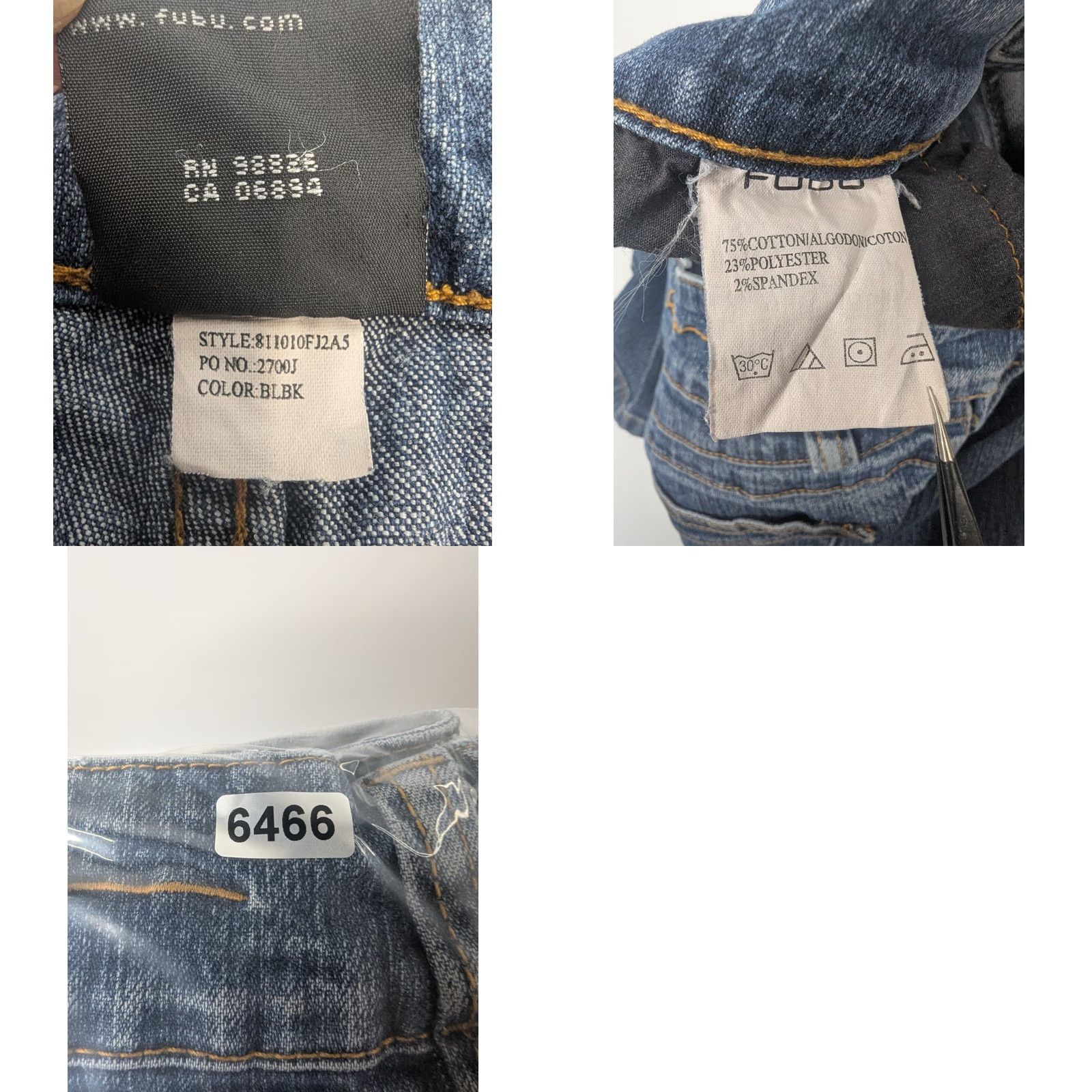 Fubu VINTAGE FUBU Jeans Women Blue 11/12 Size 11/12 5-Pocket Straight Low Rise Denim Cotton Polyester Spandex Jeans Women Size 32" / US 10 / IT 46 - 9 Thumbnail
