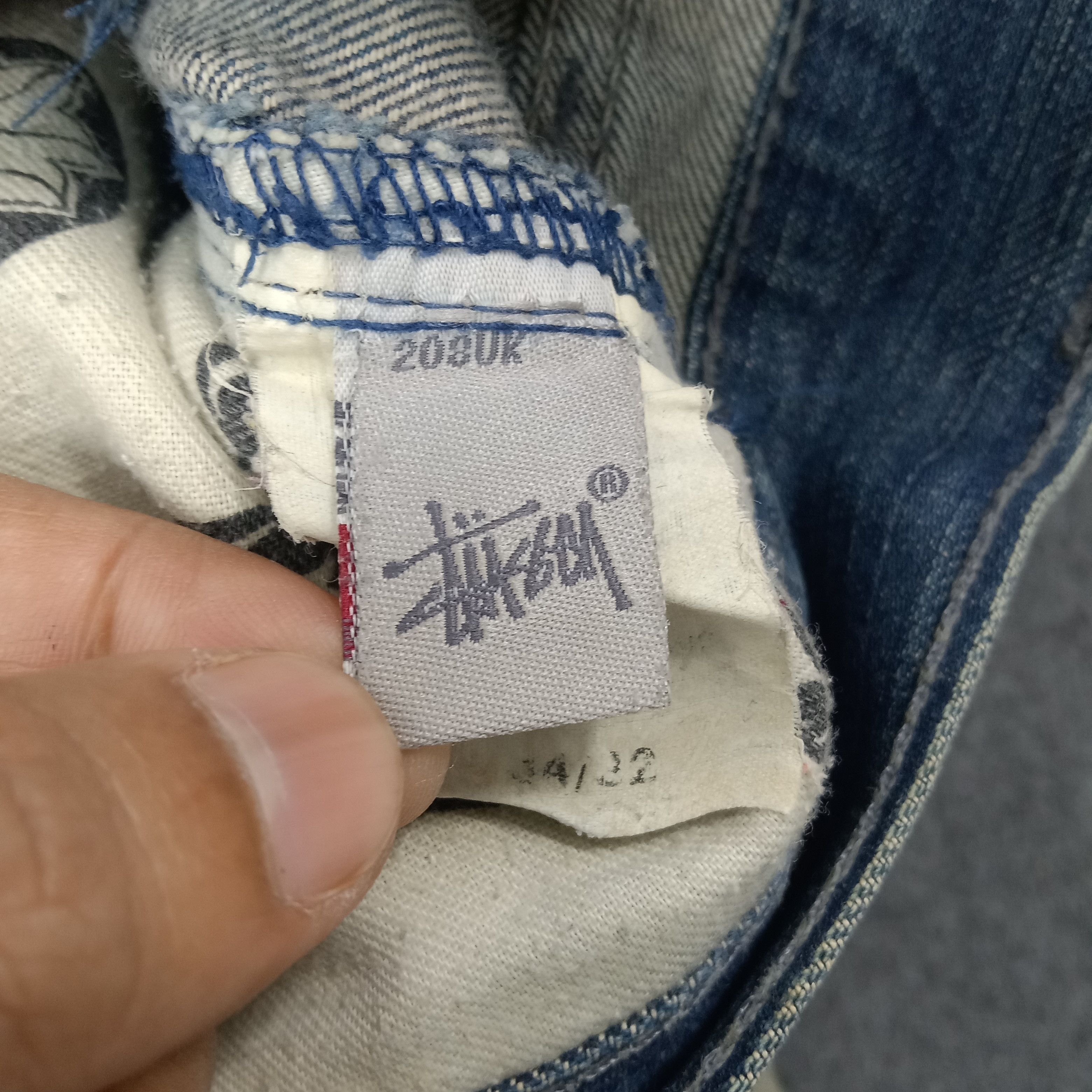 Stussy Stussy Authentic American Custom Logo Denim Jeans C265N5 Size US 34 / EU 50 - 15 Thumbnail