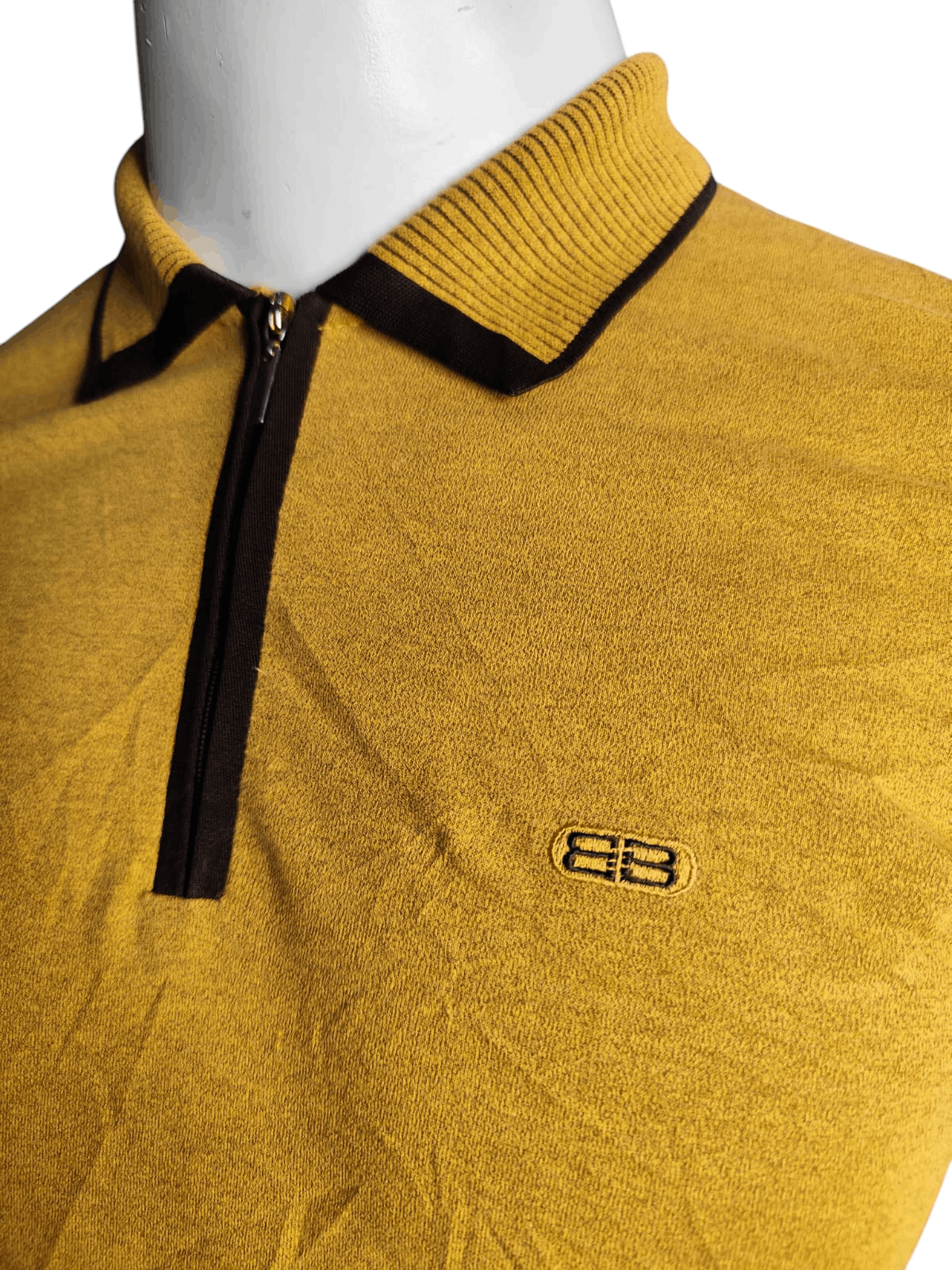 Balenciaga × Vintage Vintage Balenciaga BB halfzip long sleeve polo shirt Size US M / EU 48-50 / 2 - 2 Thumbnail