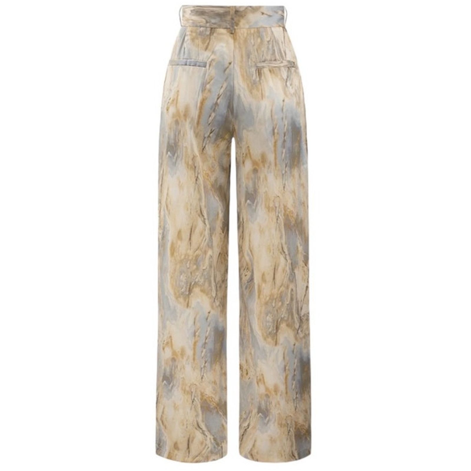 Other Marble Print High Waisted Full-Length Straight Leg Pants Size 28" / US 6 / IT 42 - 4 Thumbnail