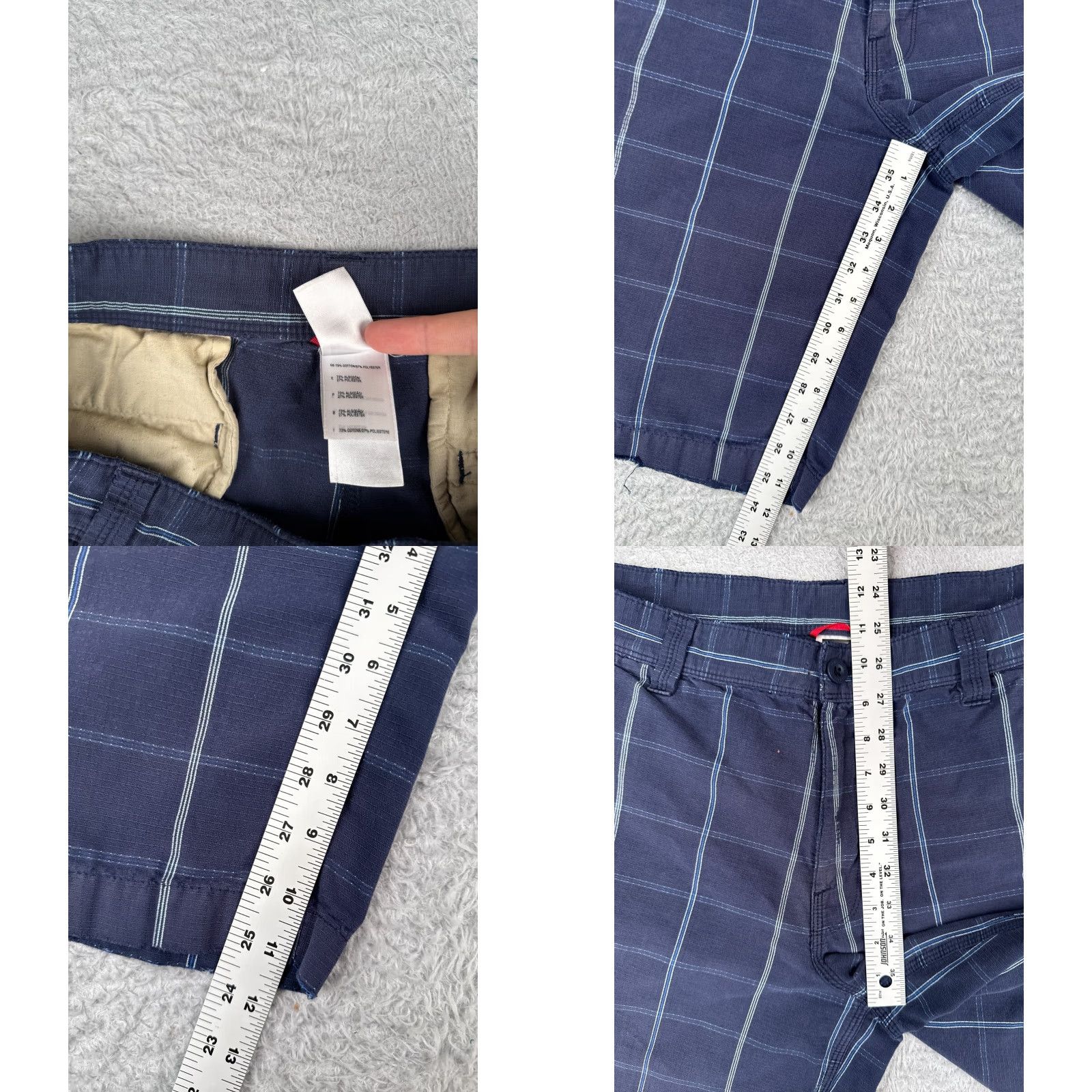 The North Face VINTAGE The North Face Shorts Mens 38 Blue Plaid Rip-Stop Fabric Cotton Blend Chino READ Size US 38 / EU 54 - 8 Thumbnail