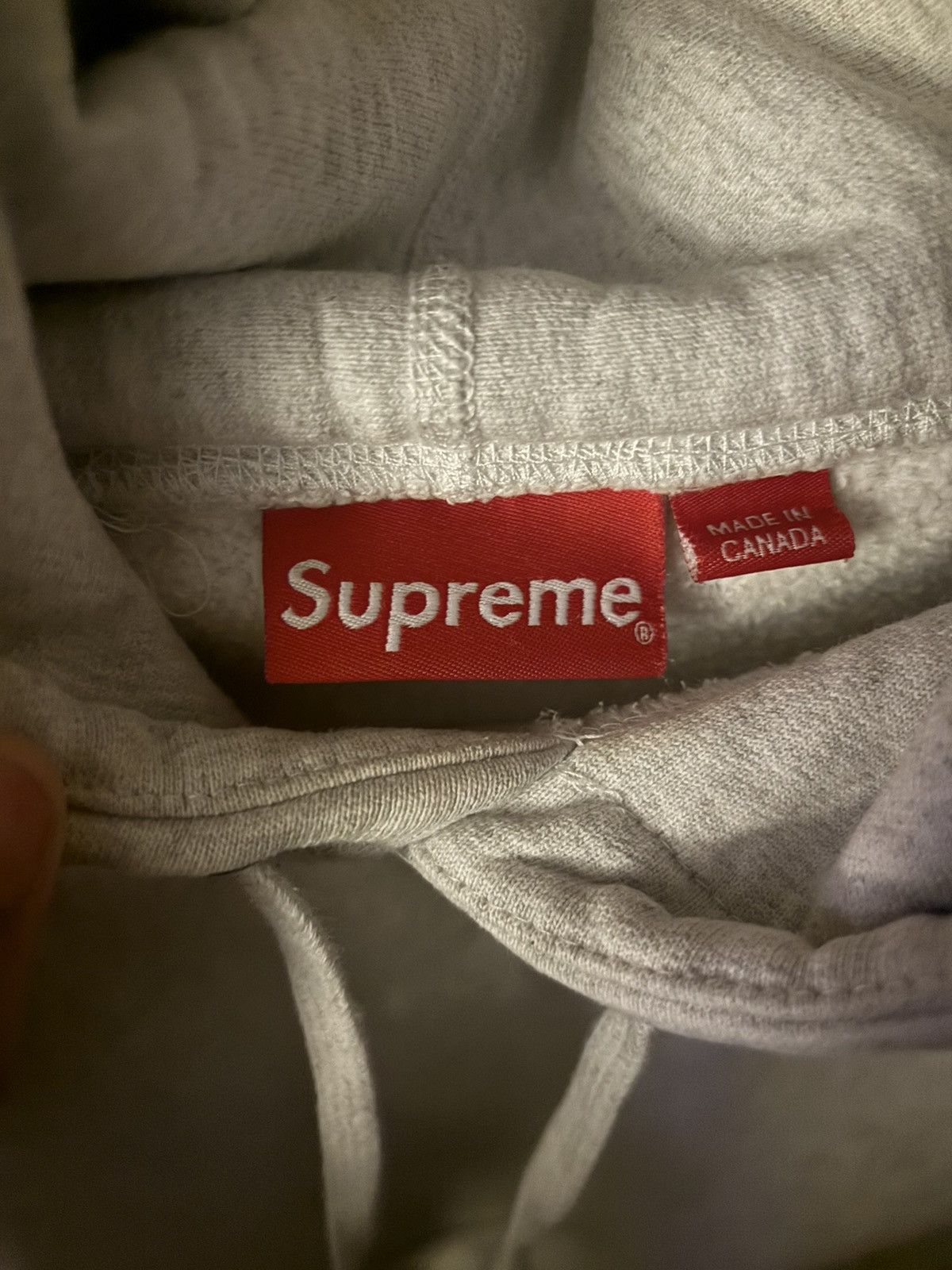 Supreme Grey Supreme hoodie white Supreme text Size US M / EU 48-50 / 2 - 3 Thumbnail