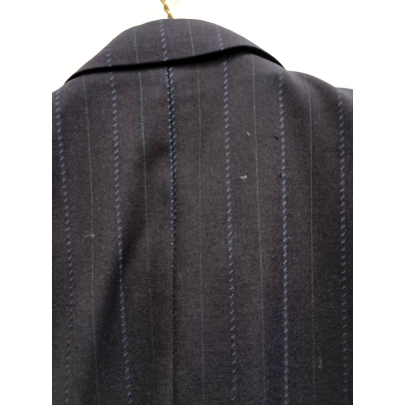 Hugo Boss VTG Hugo Boss Jacket Mens Sz 40R Navy Striped Pure Wool Double Breasted Sport Size US XXS / EU 40 - 6 Thumbnail