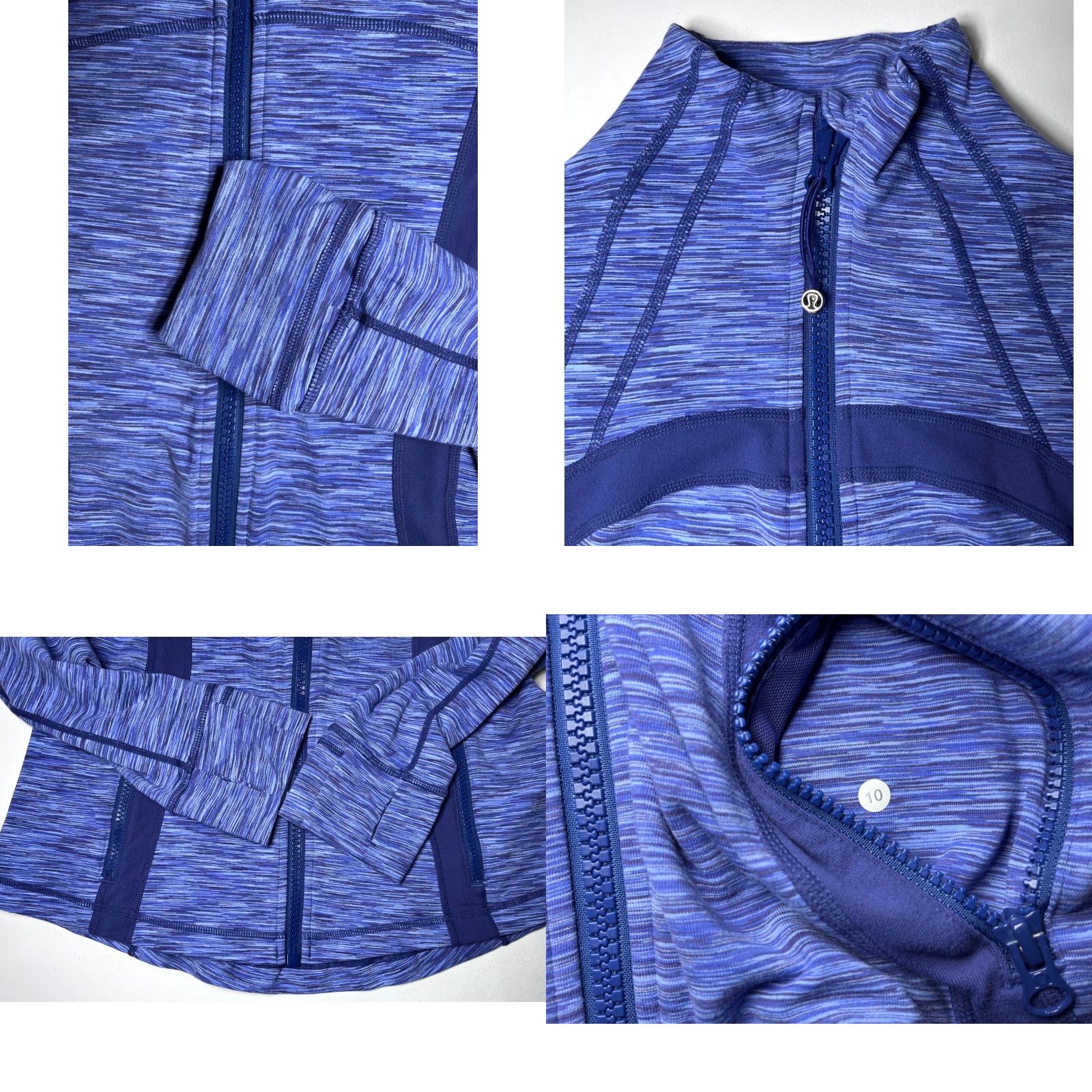Lululemon Women’s Lululemon Define Jacket in Blue Spacedye Pattern Sz 10 Size L / US 10 / IT 46 - 8 Thumbnail