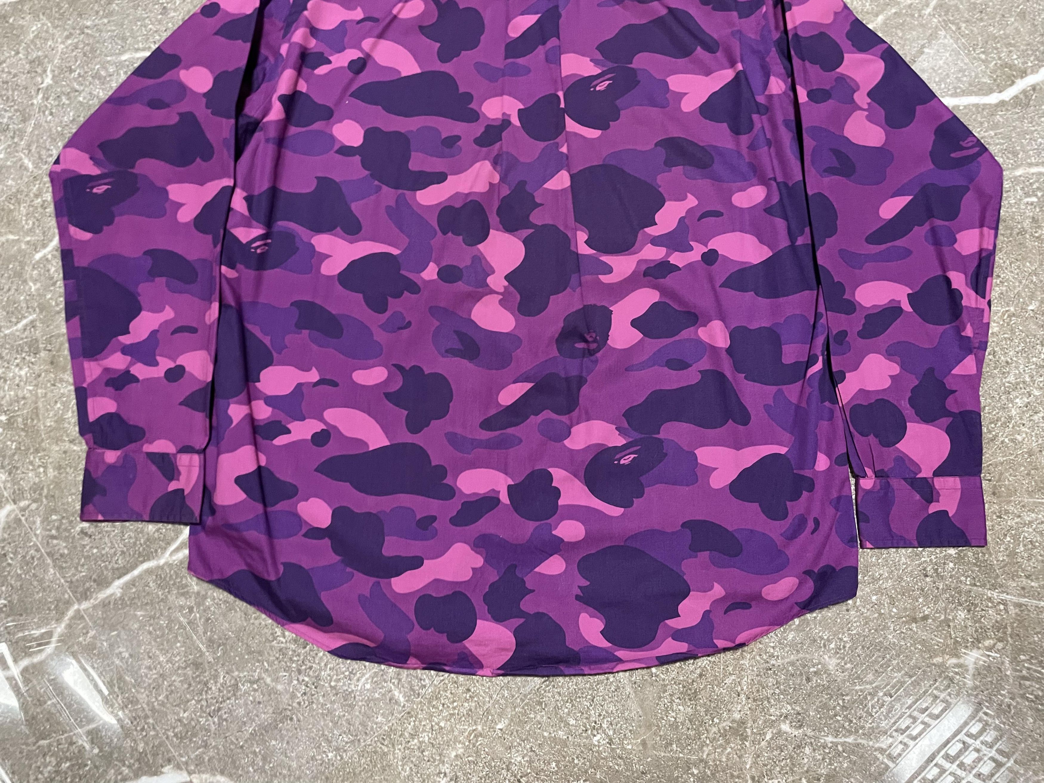 Bape Vintage Bape Purple Camo Button Up Size US M / EU 48-50 / 2 - 11 Thumbnail