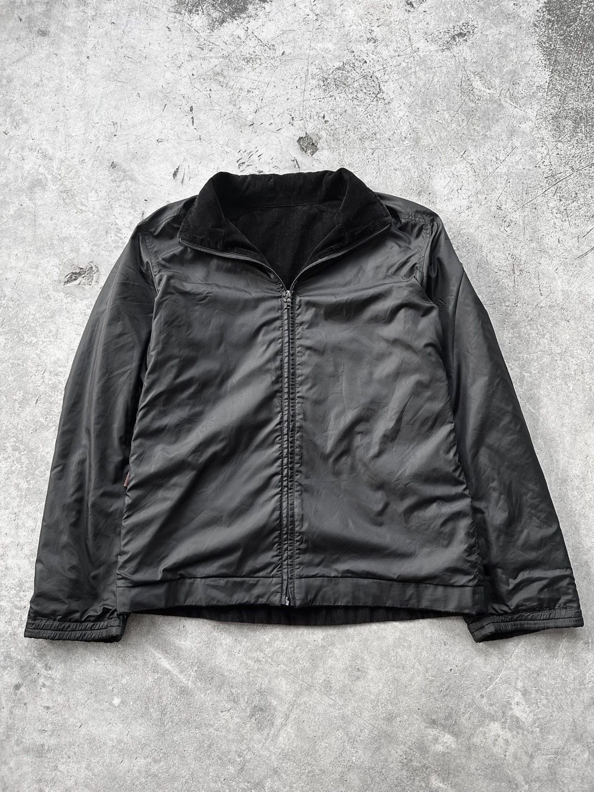 Prada Prada Black Corduroy Reversible Tech Zip Jacket Size US L / EU 52-54 / 3 - 4 Thumbnail