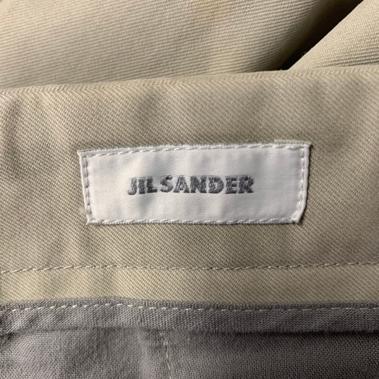 Jil Sander JIL SANDER Size 38 Khaki Cotton Flat Front Casual Pants Size US 38 / EU 54 - 4 Thumbnail