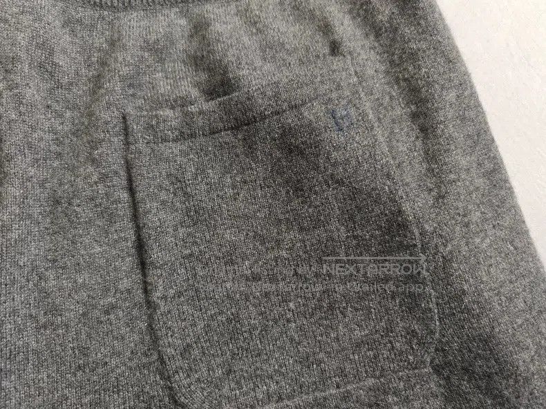 Hermes Hermes size L Men's cashmere knit track pants, gray, 100% c Size US 26 / EU 42 - 7 Thumbnail