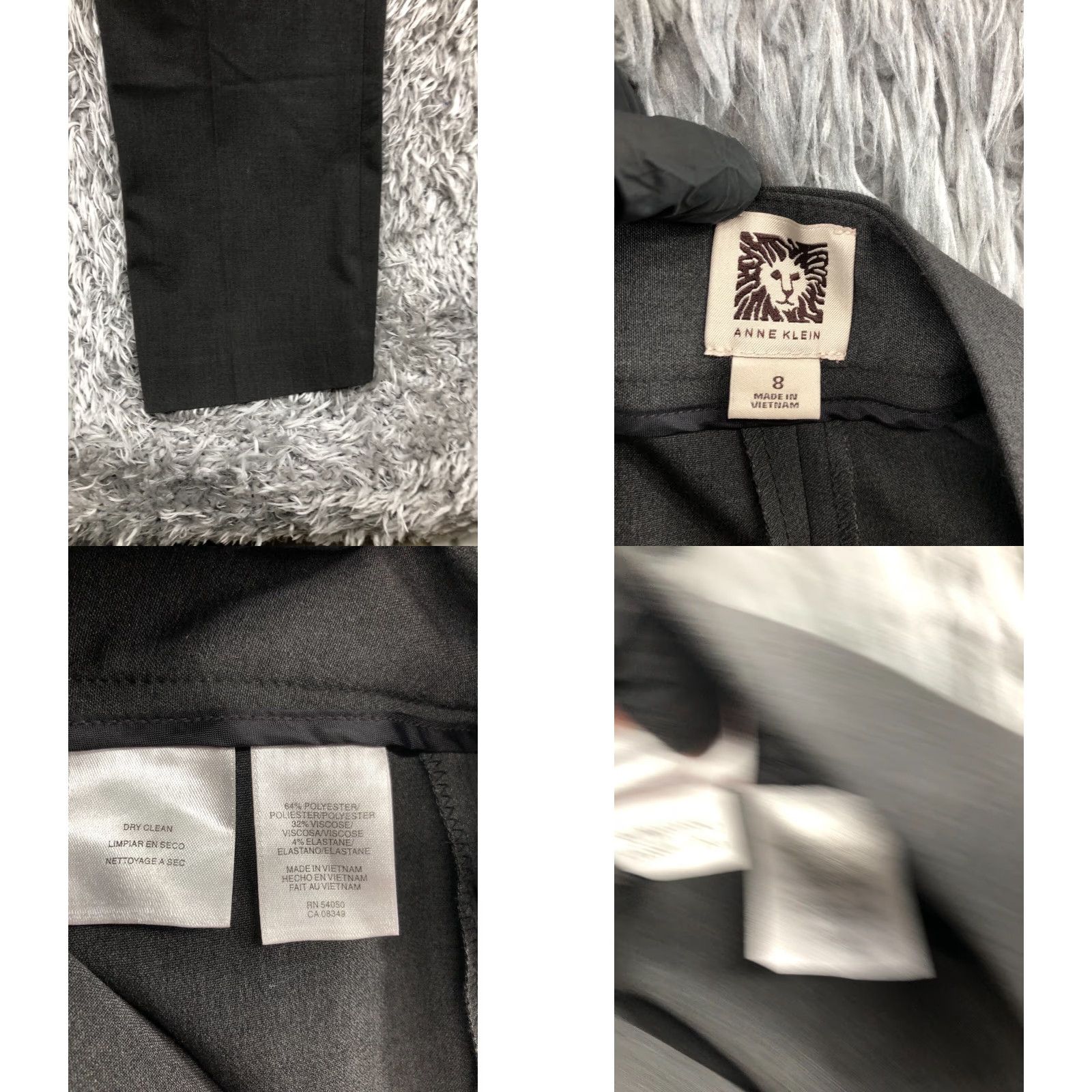 Anne Klein Anne Klein Gray Dress Pants Size 8 Womens Knit Flat Front Elastic Waist Pockets Straight Leg Modern Classic Size 30" / US 8 / IT 44 - 8 Thumbnail