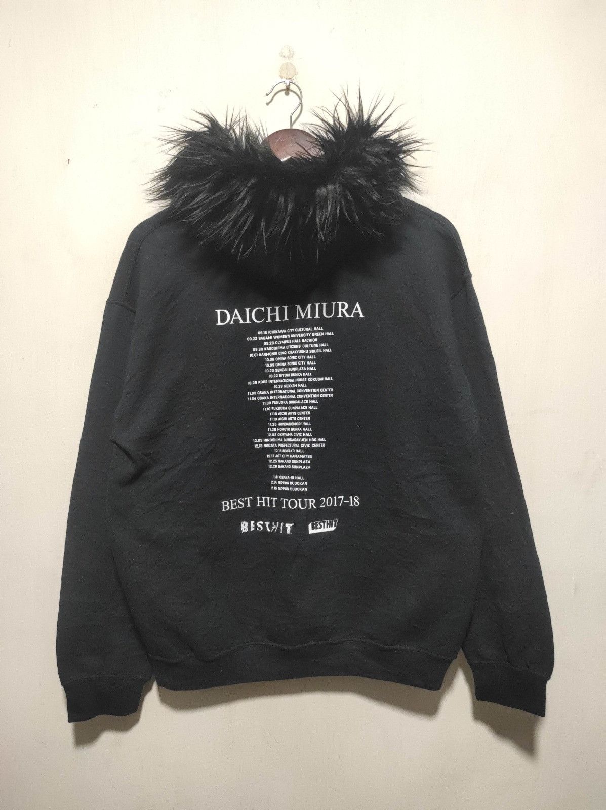 Band Tees Daichi Miura tour 2017-18 Fur hoodie ifsix LGB style Size US M / EU 48-50 / 2 - 7 Thumbnail
