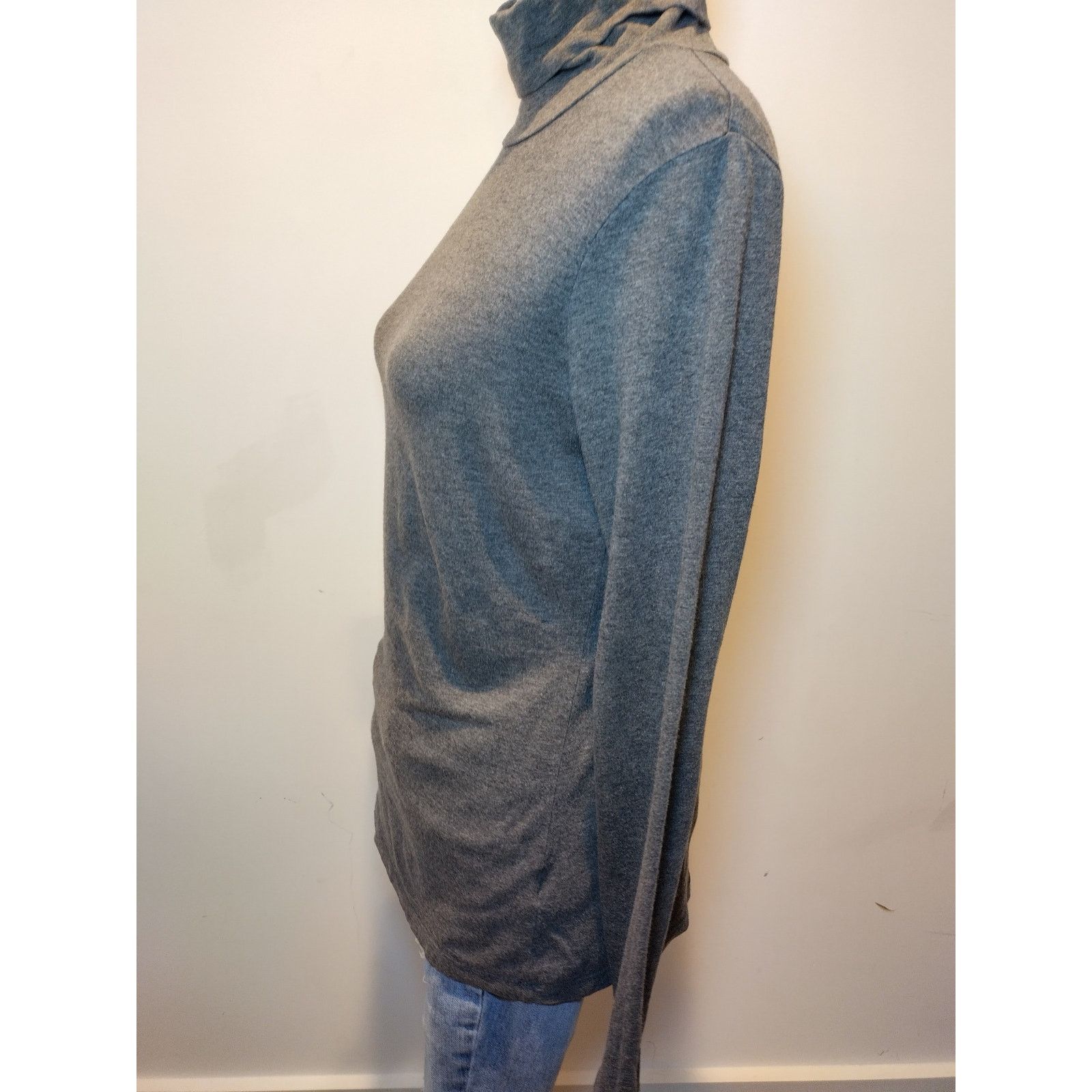 Lands' End Lands' End Turtleneck Top Long Sleeve Pullover Heather Gray Size S / US 4 / IT 40 - 4 Thumbnail