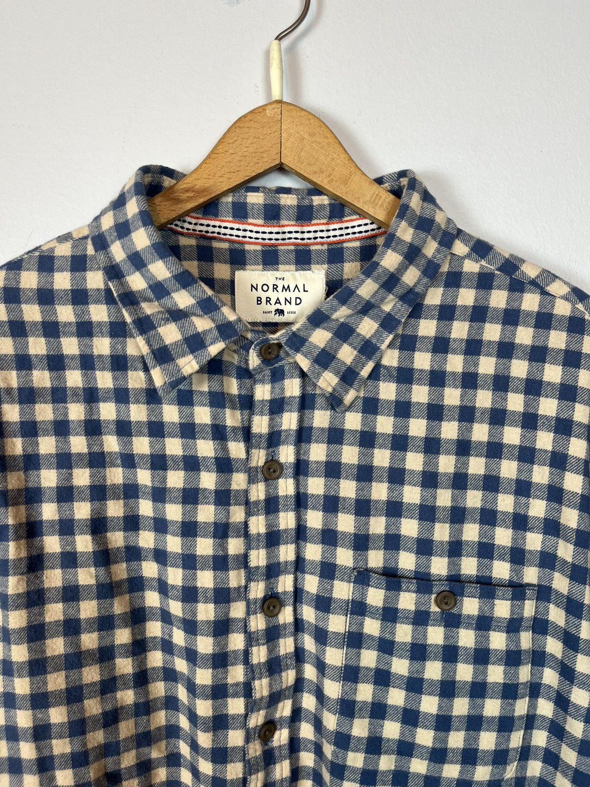 Japanese Brand The Normal Brand blue & cream Flannel Size US L / EU 52-54 / 3 - 3 Thumbnail