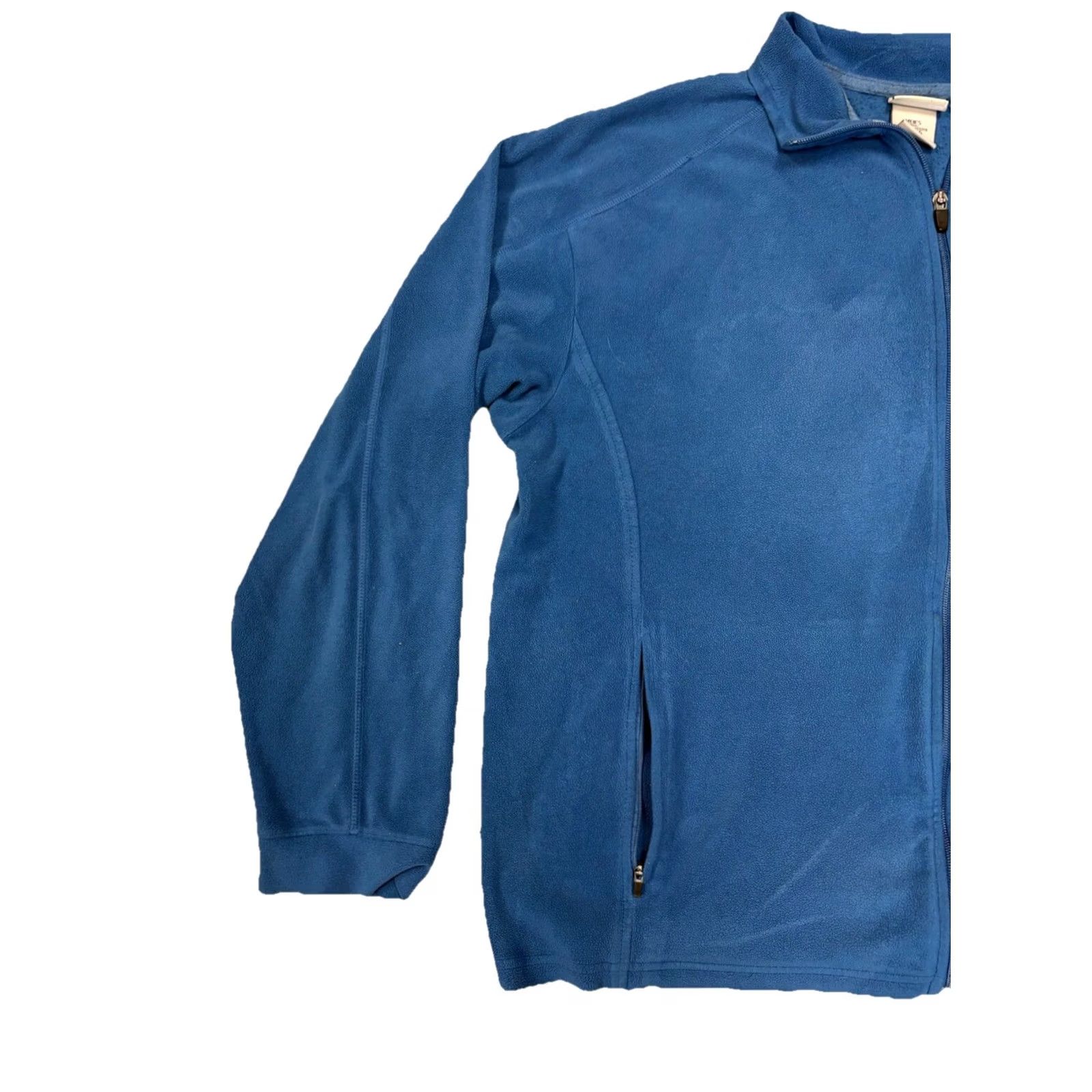Vintage L.L. Bean Blue Fleece Full Zip Men’s Size XL Regular Full Zip Mock Neck Sweater, Blue, Polyester, Fleece - Men, Regular, 0 DNF2 Size US L / EU 52-54 / 3 - 2 Thumbnail