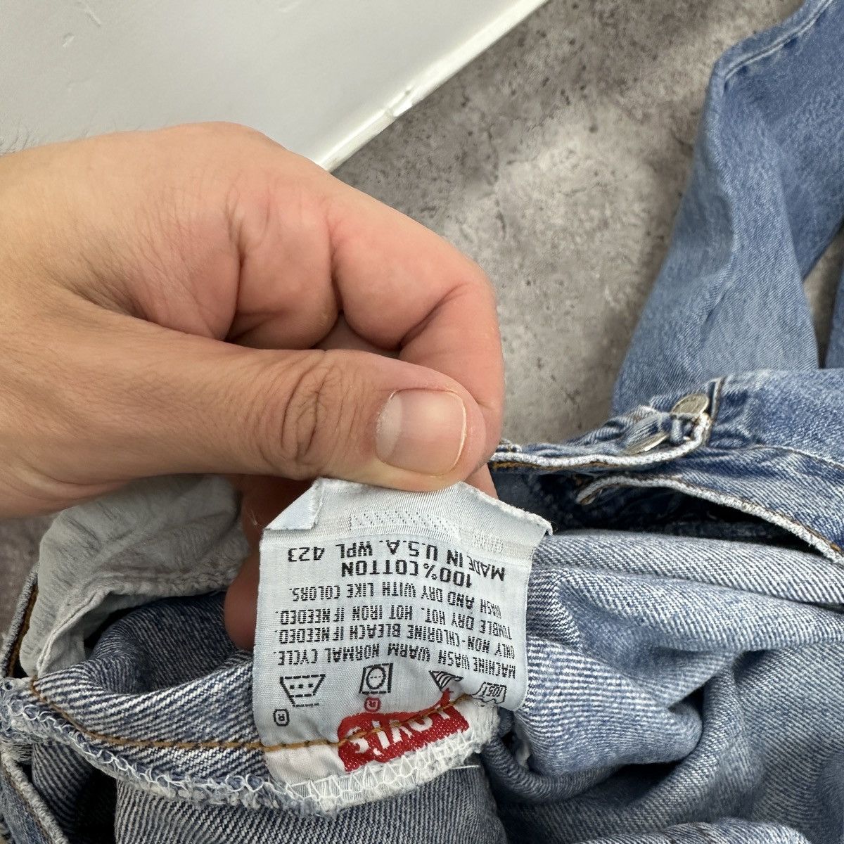 Levi's Vintage 90s Levis made in USA straight jeans 32x36 hype og Size US 32 / EU 48 - 11 Thumbnail