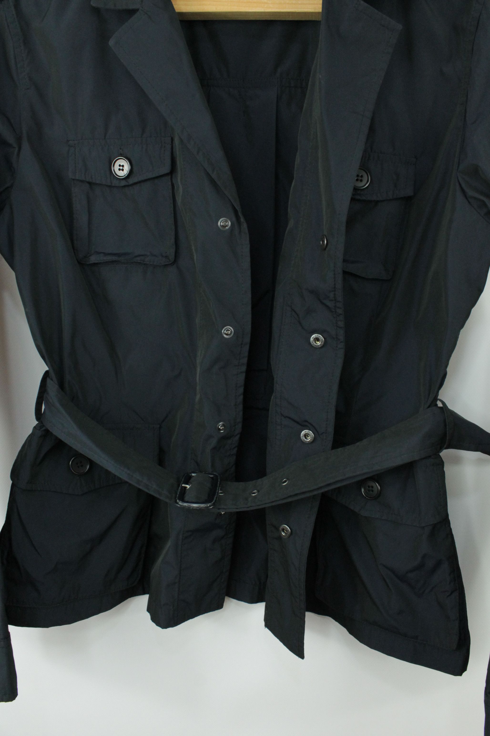 Aspesi × Designer Aspesi Belted Safari Navy Jacket Women's Size XL / US 12-14 / IT 48-50 - 7 Thumbnail