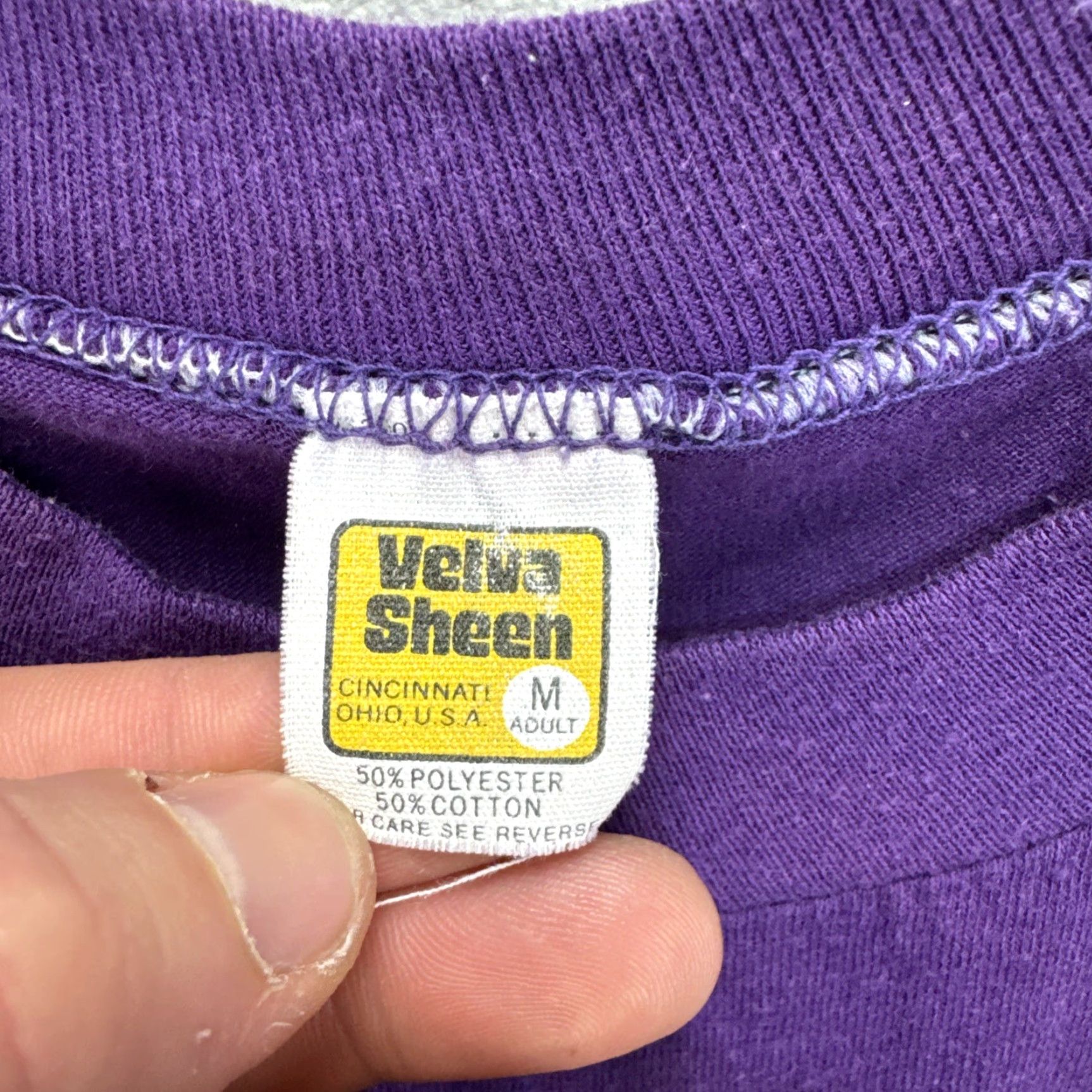 Velva Sheen VINTAGE Velva Sheen Mackinac Island Michigan T Shirt USA Made Medium Crew Neck Purple Graphic Print Short Sleeve Mens Size US M / EU 48-50 / 2 - 3 Thumbnail