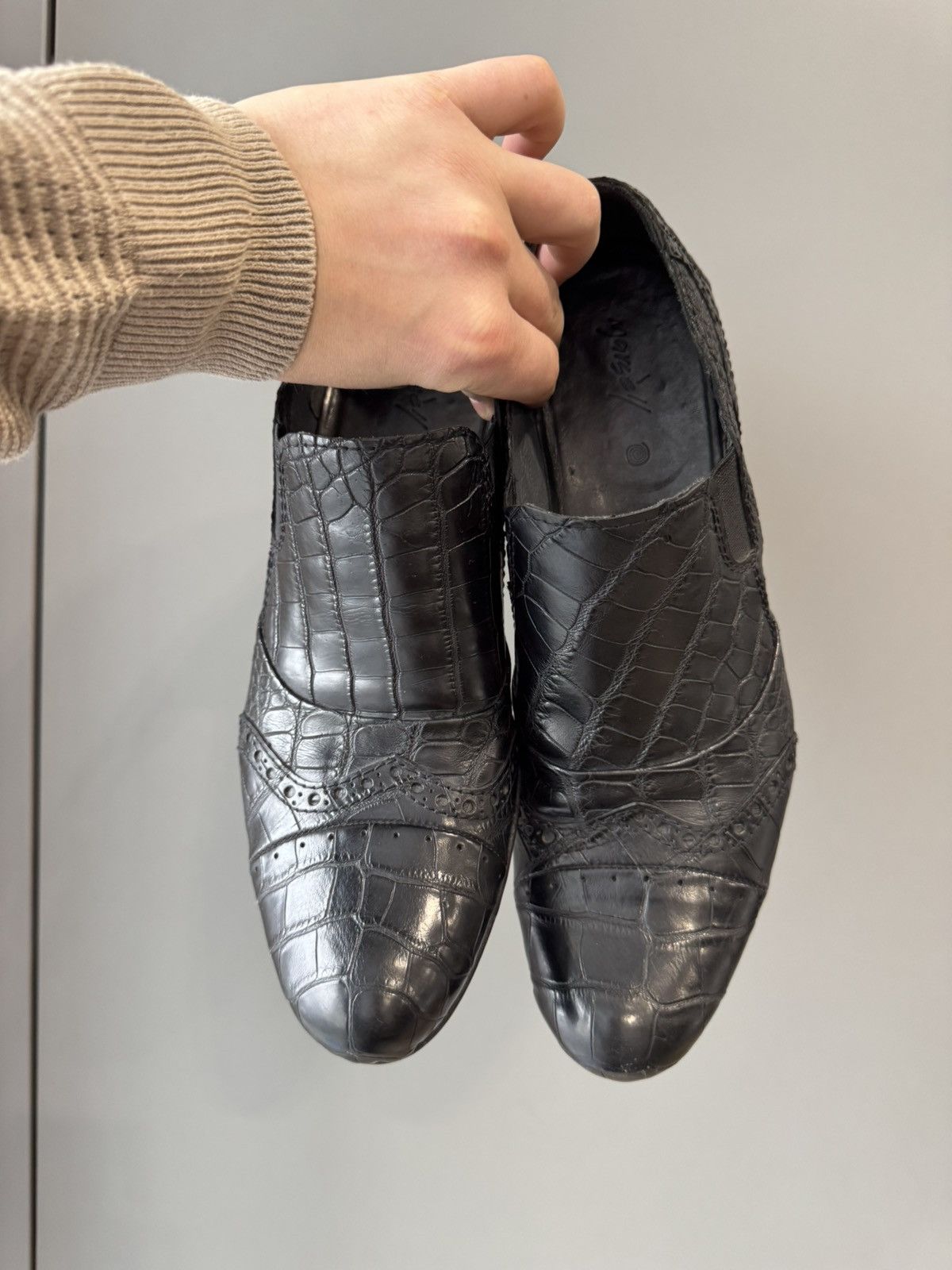 Marsell Marsell Formal Slip-Ons Black Crocodile Size US 8 / EU 41 - 2 Thumbnail