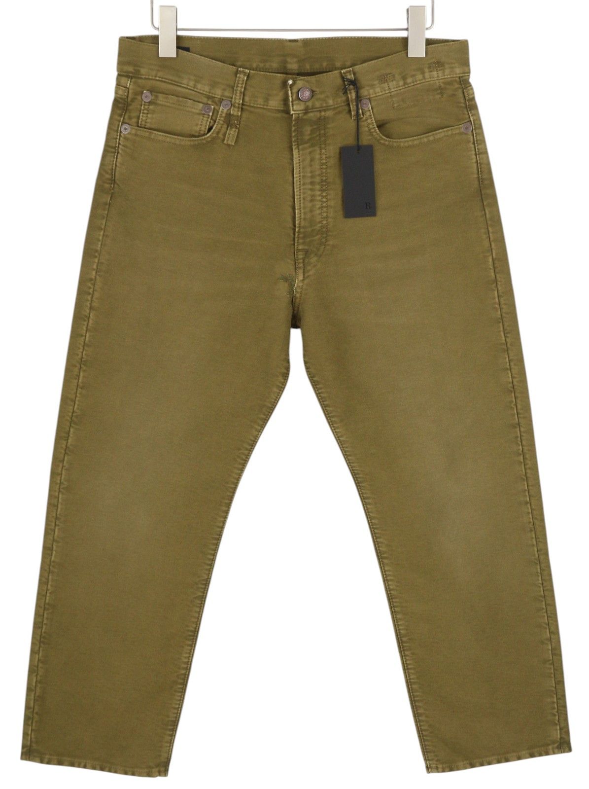 R13 BOYFRIEND 29 Olive Garment Dyed Moleskin Faded FW25 86536 Size 29" - 1 Thumbnail