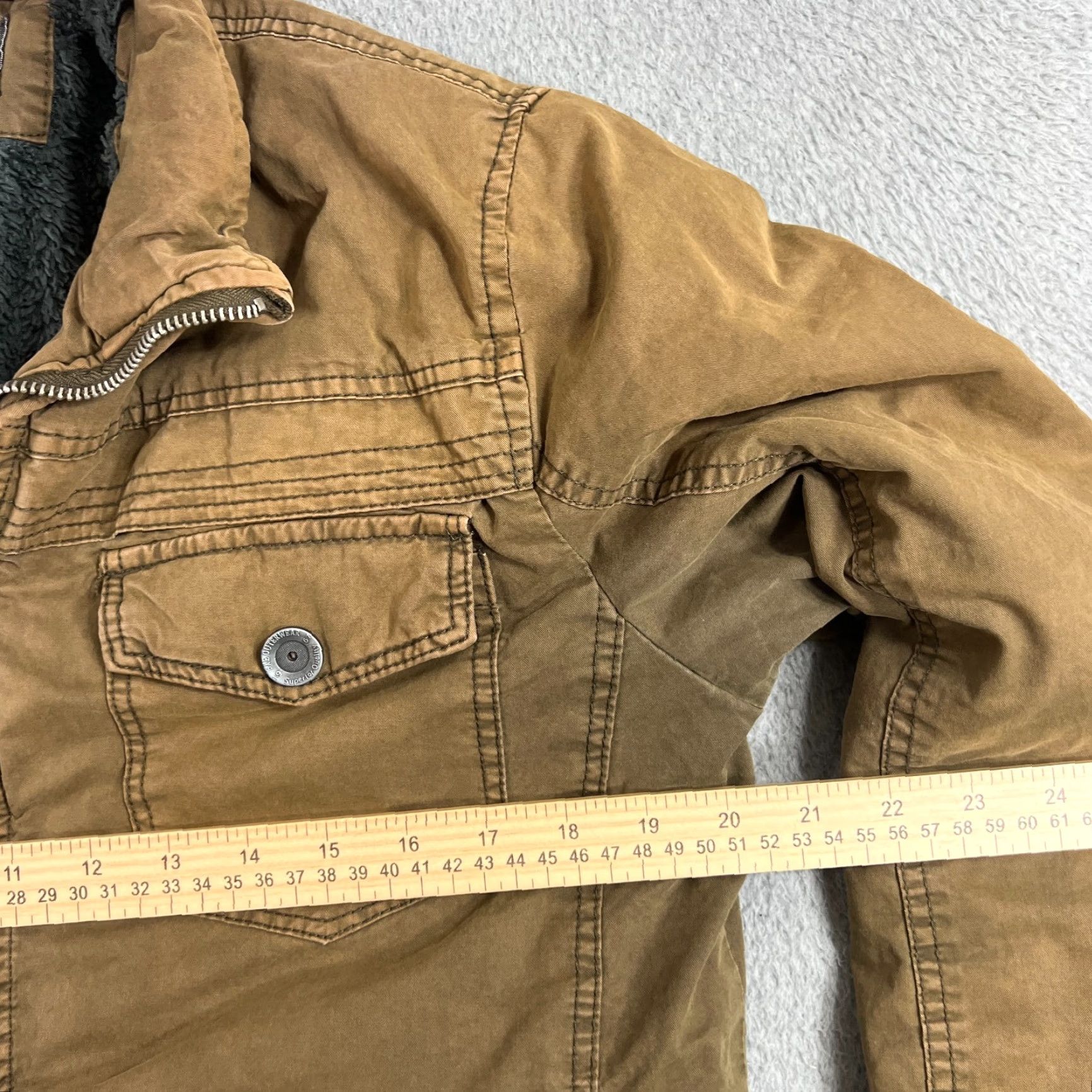 Vintage VINTAGE BKE Jacket Tan Khaki Sherpa Fur Lined Jacket Men's S Size US S / EU 44-46 / 1 - 6 Thumbnail