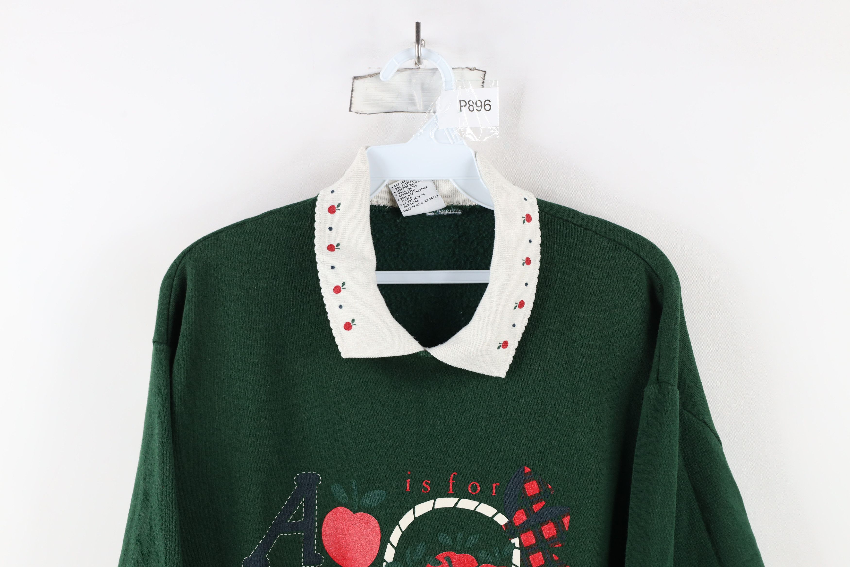 Vintage Vintage 90s Streetwear Is For Apple Collared Sweatshirt USA Size L / US 10 / IT 46 - 2 Thumbnail