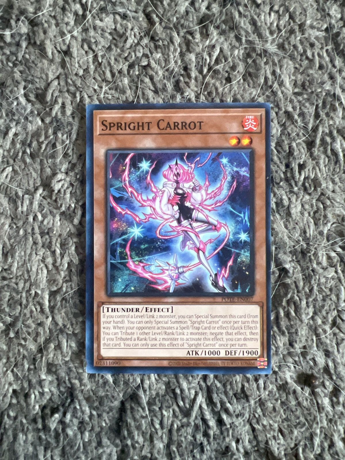 Hypebeast 2020 Konami Yu-Gi-Oh! Spright Carrot Card Size ONE SIZE - 1 Thumbnail
