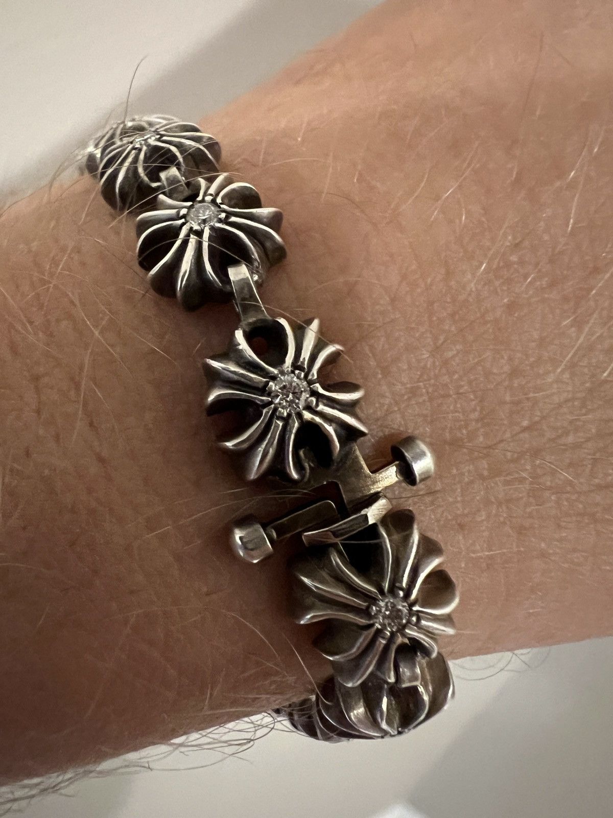 Chrome Hearts Diamond Tiny Plus Bracelet | Grailed
