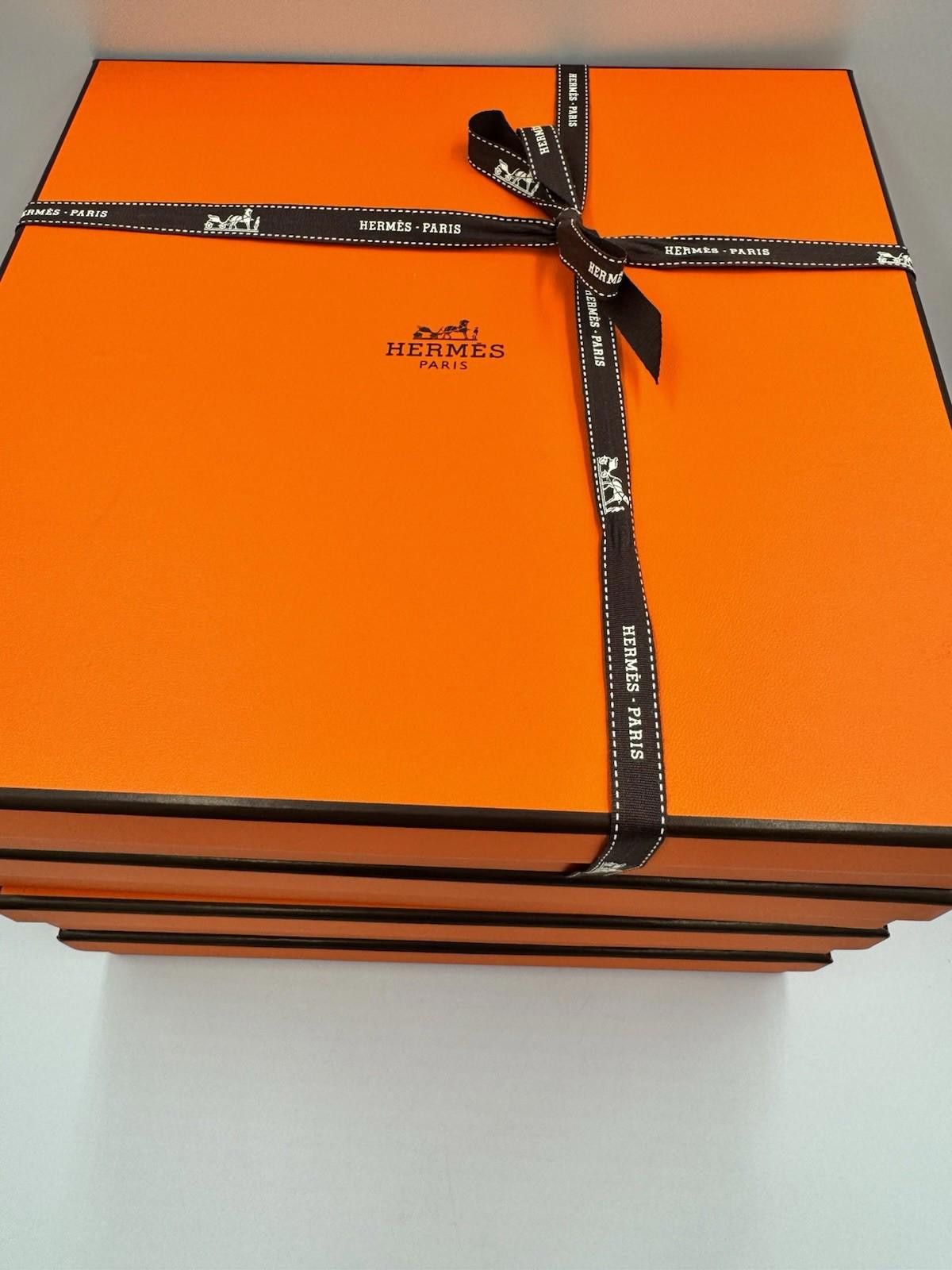 Hermes Hermes 11 by 11 4 Empty Authentic Box Only w/ Ribbons Slip N Size ONE SIZE - 5 Thumbnail
