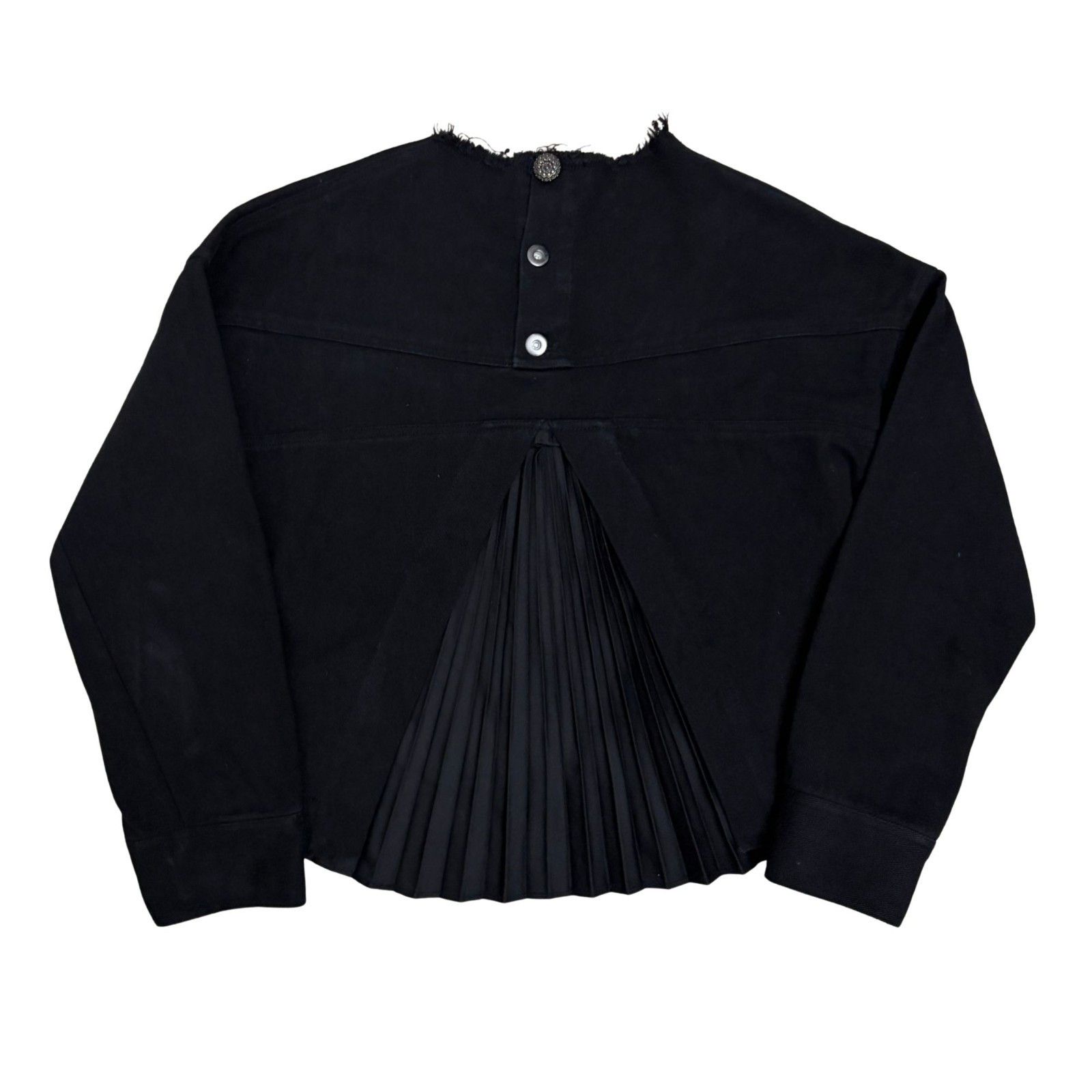 Other Aula Aila Black Denim Jean Jacket Streetwear Bomber Coat 0 Size XS / US 0-2 / IT 36-38 - 4 Thumbnail