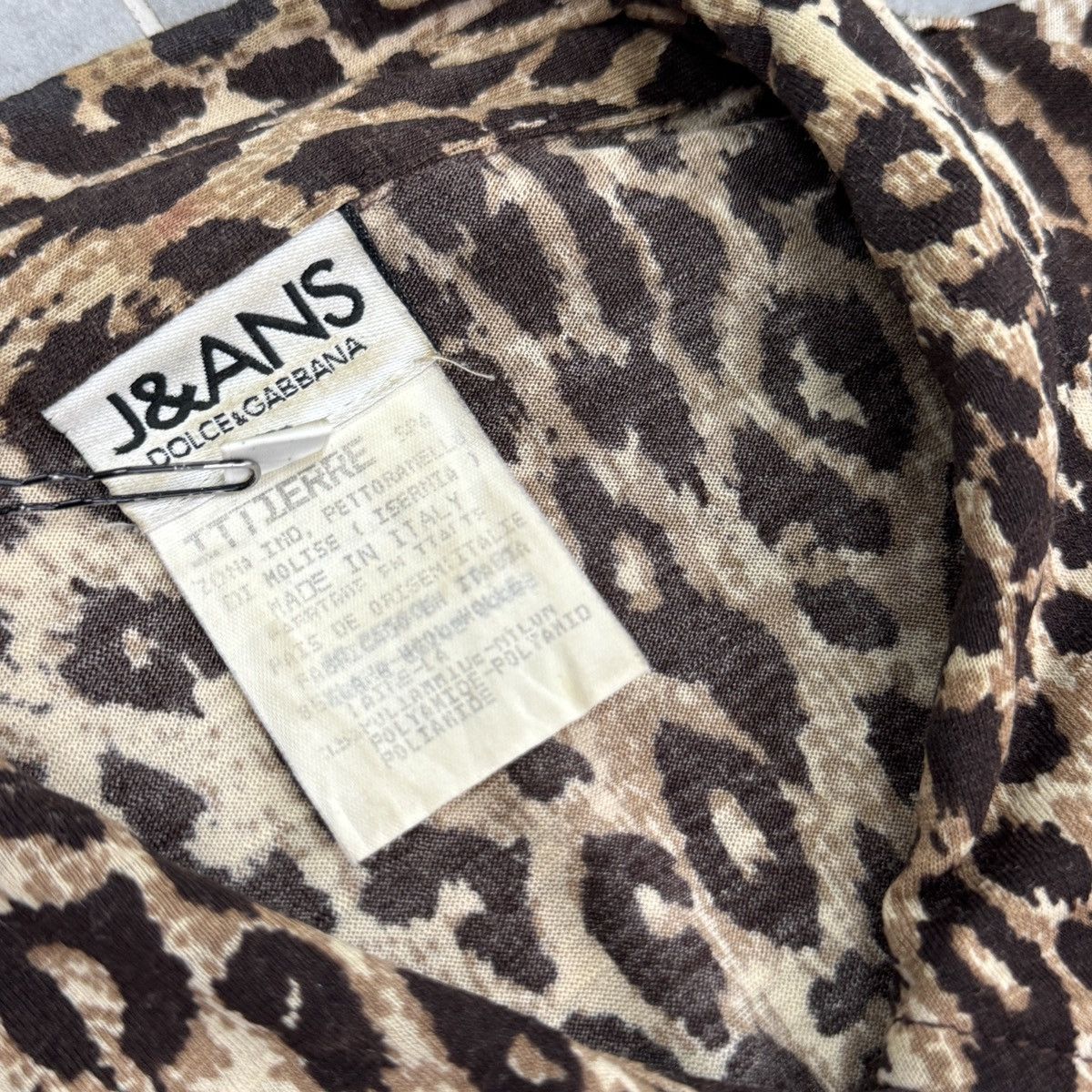 Dolce & Gabbana Vintage Dolce & Gabbana Jeans Wool Button Blouse Leopard Size M / US 6-8 / IT 42-44 - 15 Thumbnail