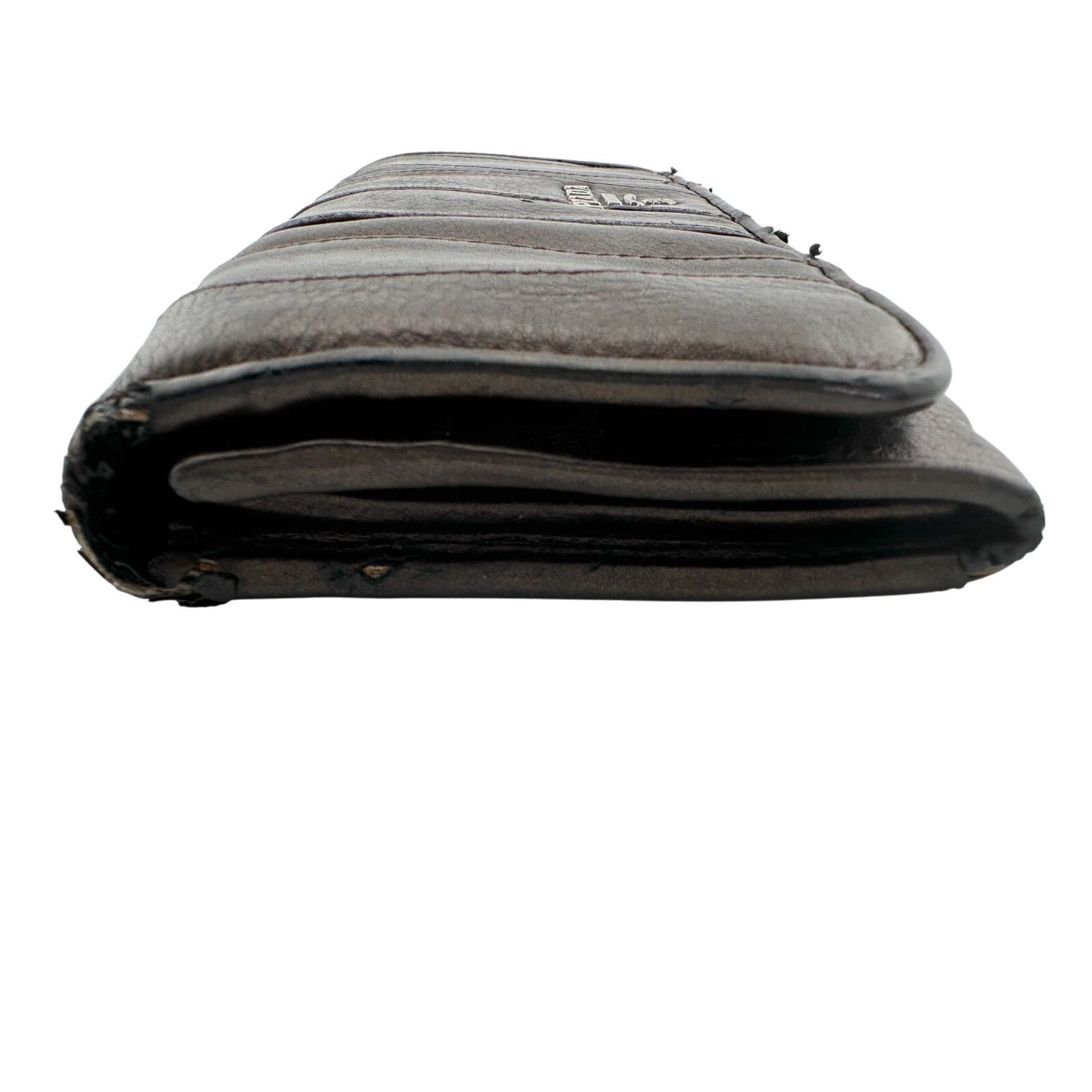 Prada Prada Metallic Brown Wave Leather Flap Continental Wallet Size ONE SIZE - 14 Thumbnail