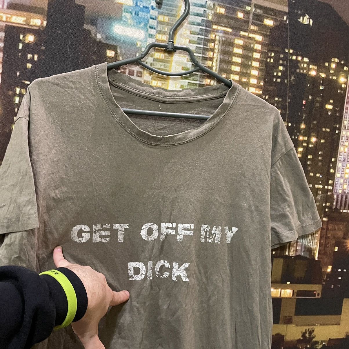 Band Tees OPIUM T SHIRT HUMOR GET OFF MY DICK PENIS FADE PORNO STAR Size US M / EU 48-50 / 2 - 4 Thumbnail