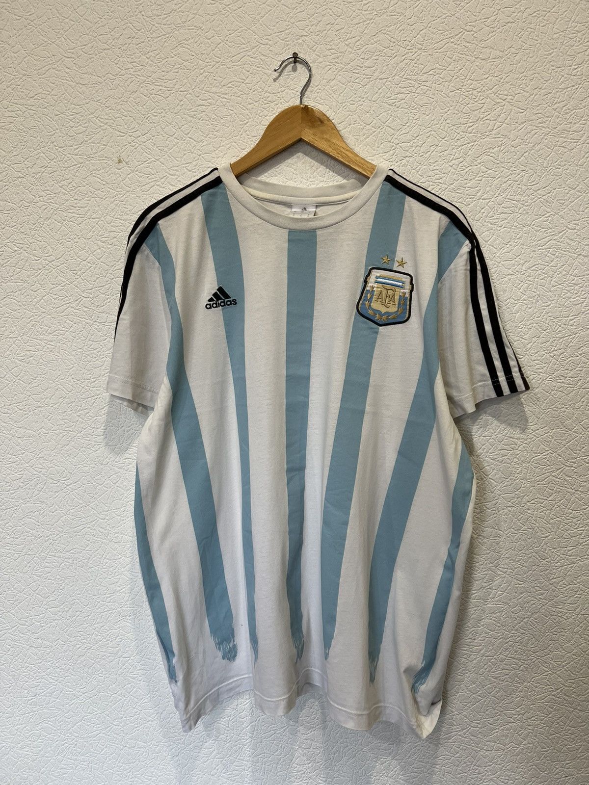 Vintage Messi Adidas Blue T Shirt Tee Argentina Soccer Size US XL / EU 56 / 4 - 2 Thumbnail
