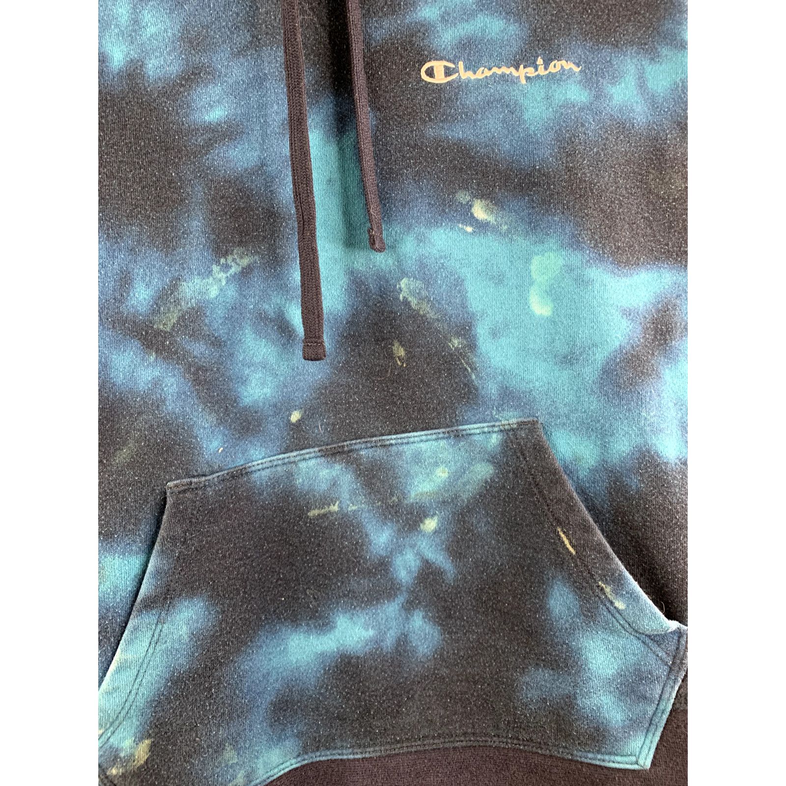 Champion Champion Tie Dye Blue Hoodie Small Blue Long Sleeve Pullover Size US S / EU 44-46 / 1 - 4 Thumbnail