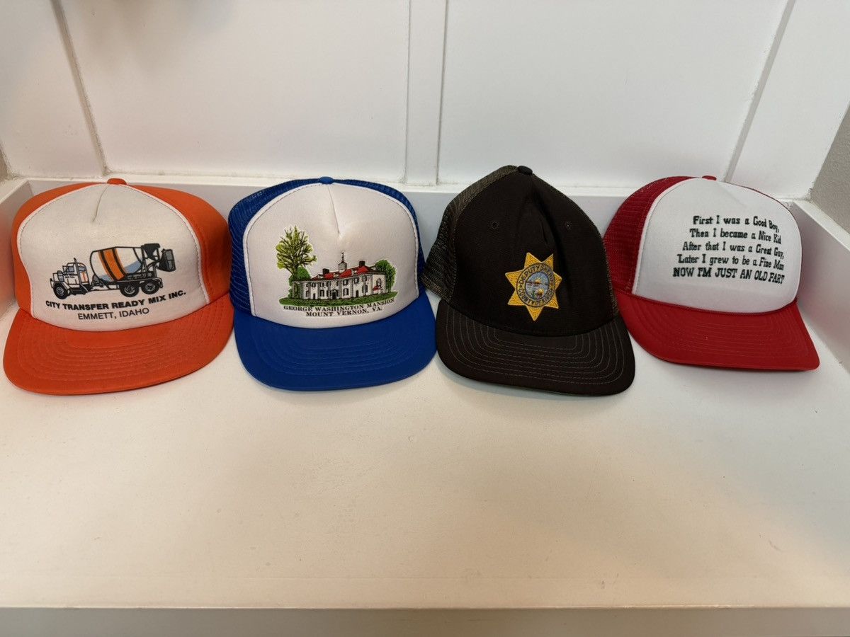 New Era Lot Of 4 Vintage Trucker Hats Snap Back Mesh & Foam New Era Size ONE SIZE - 1 Thumbnail