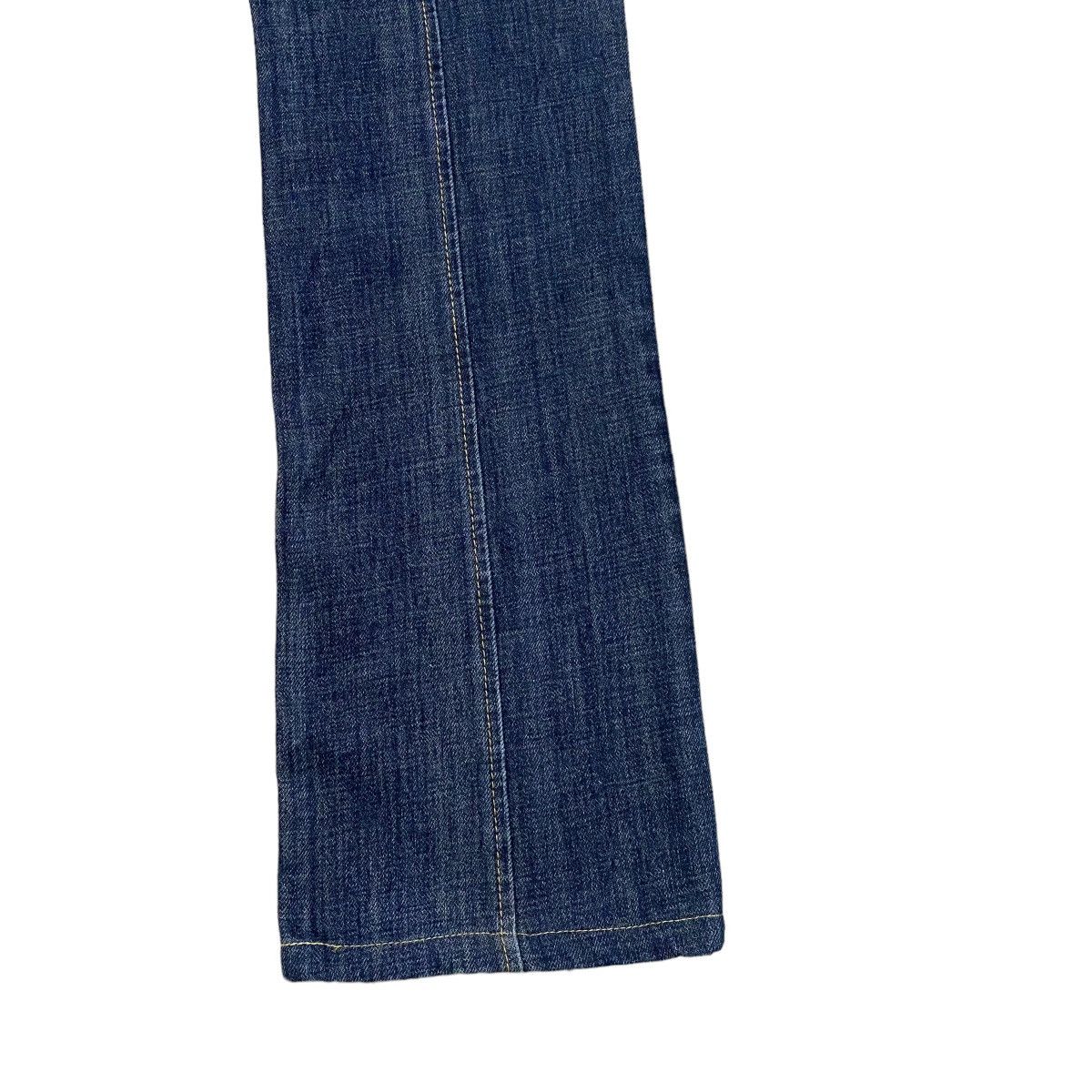 Neil Barrett Neil Barrett Denim Leather Trimmed Flare Jeans Low Rise Size 28" / US 6 / IT 42 - 16 Thumbnail
