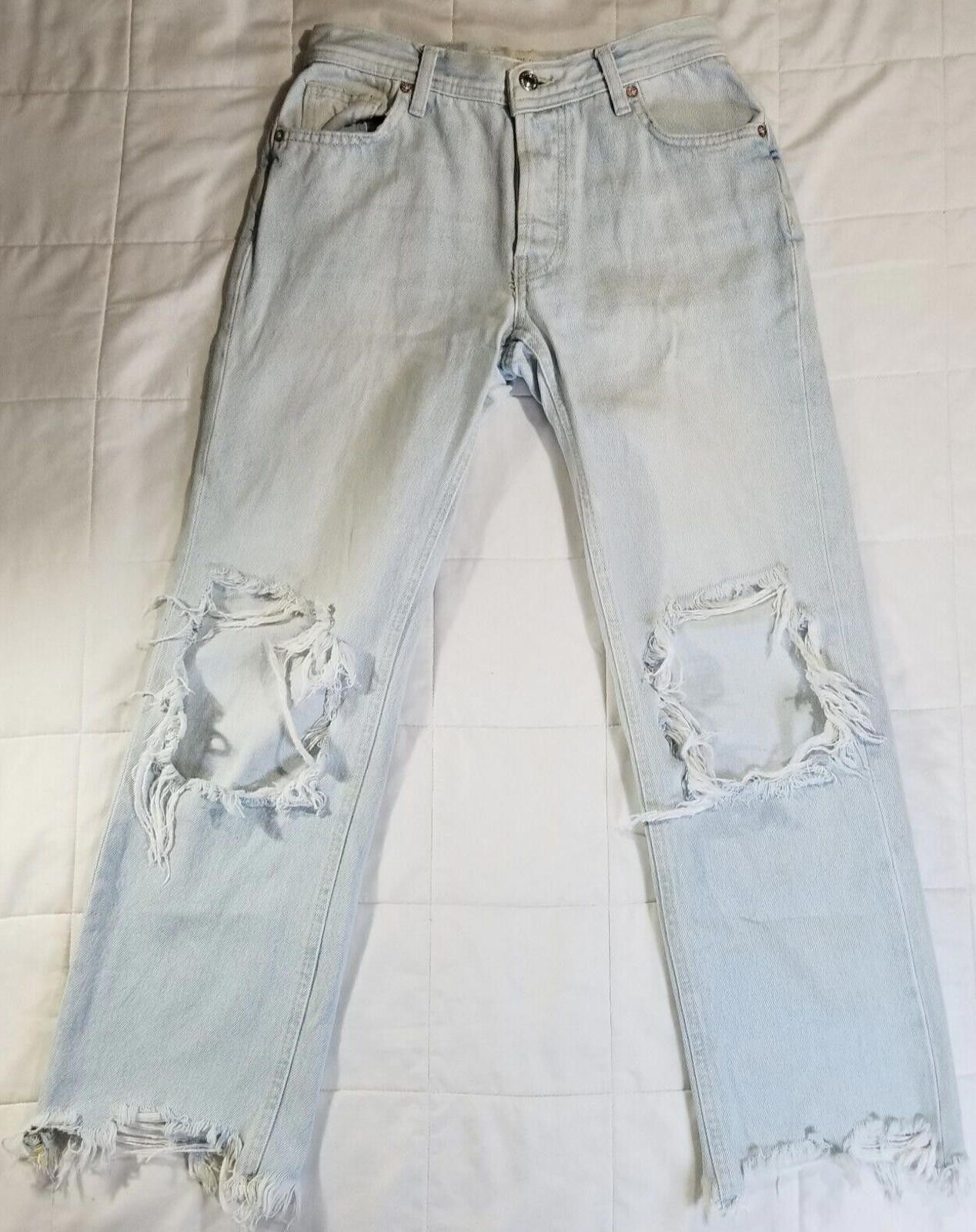 Free People Free People We The Free 25 Distressed High Waisted Jeans Size 25" / US 0 / IT 36 - 1 Thumbnail