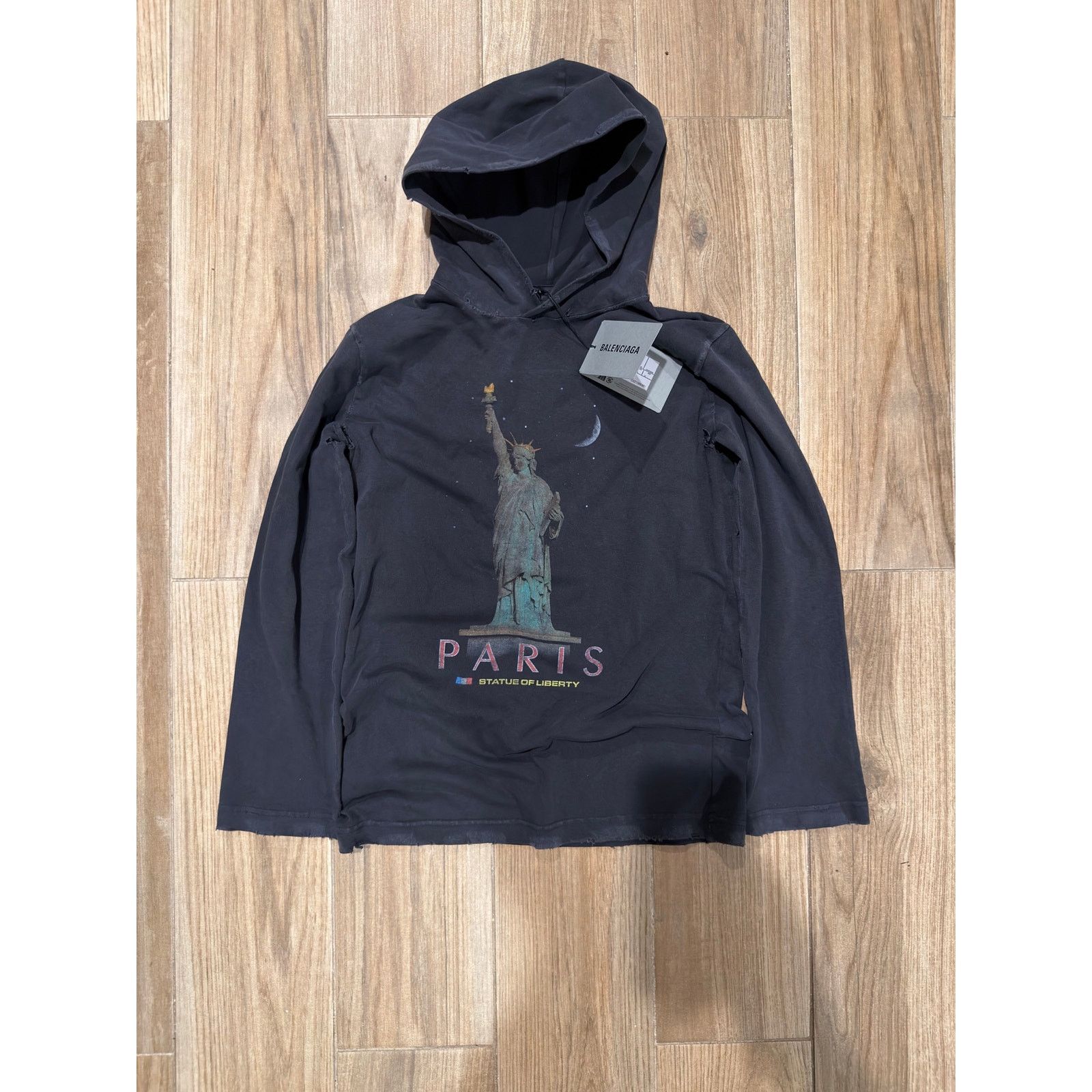 Balenciaga Balenciaga Black Paris Liberty Hoodie | Grailed