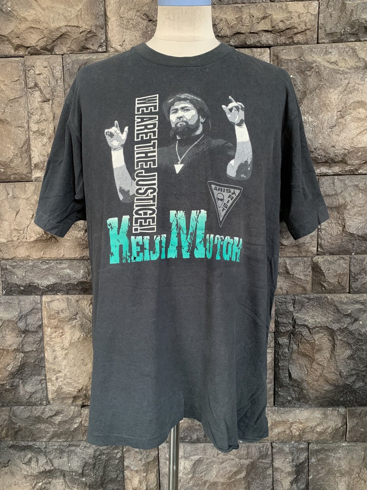 WWF Vintage 90s Keiji Mutoh NJPW/AJPW/NWA Aristrist T shirt Size US L / EU 52-54 / 3 - 1 Thumbnail