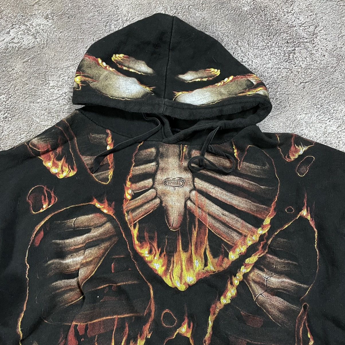 Vintage Vintage 90s Skeleton Graphic Hoodie Horror Punk Streetwear M Size US M / EU 48-50 / 2 - 5 Thumbnail