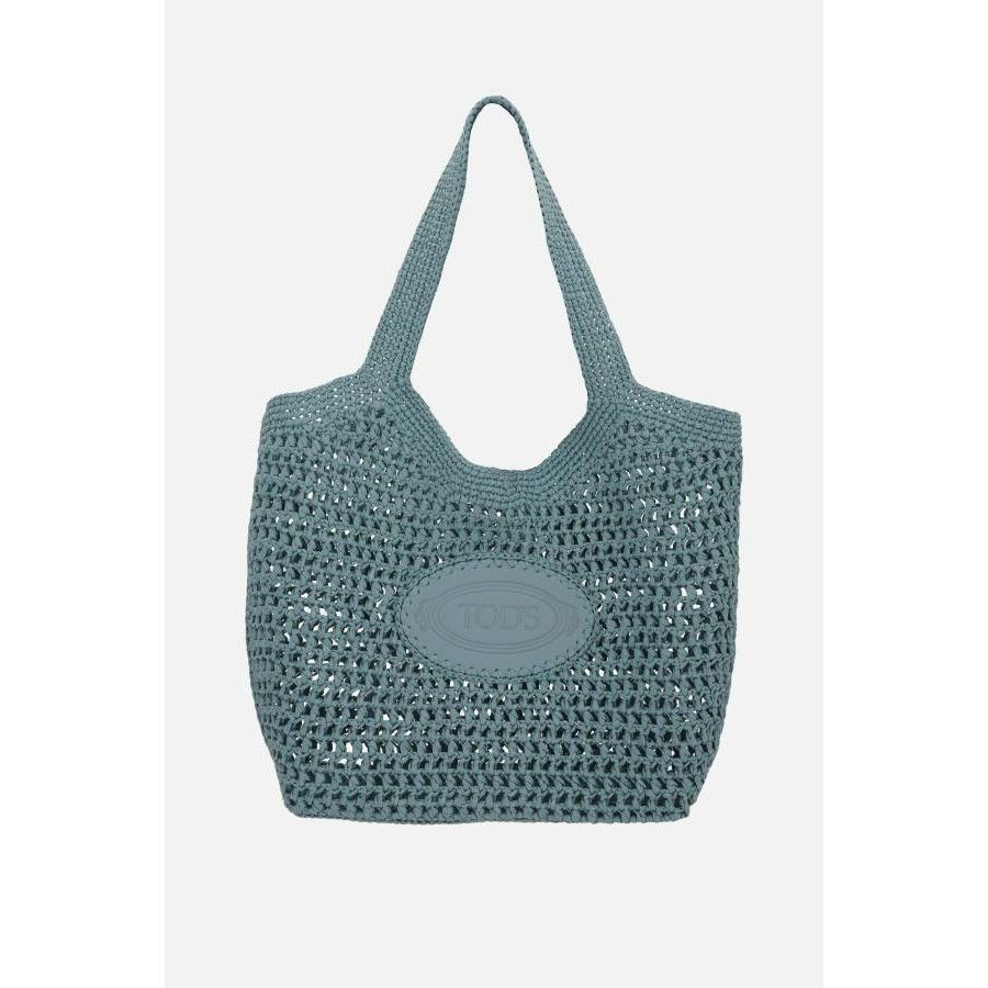 Tod's TOD'S Medium Blue Raffia Shoulder Bag New And Authentic Size ONE SIZE - 1 Thumbnail