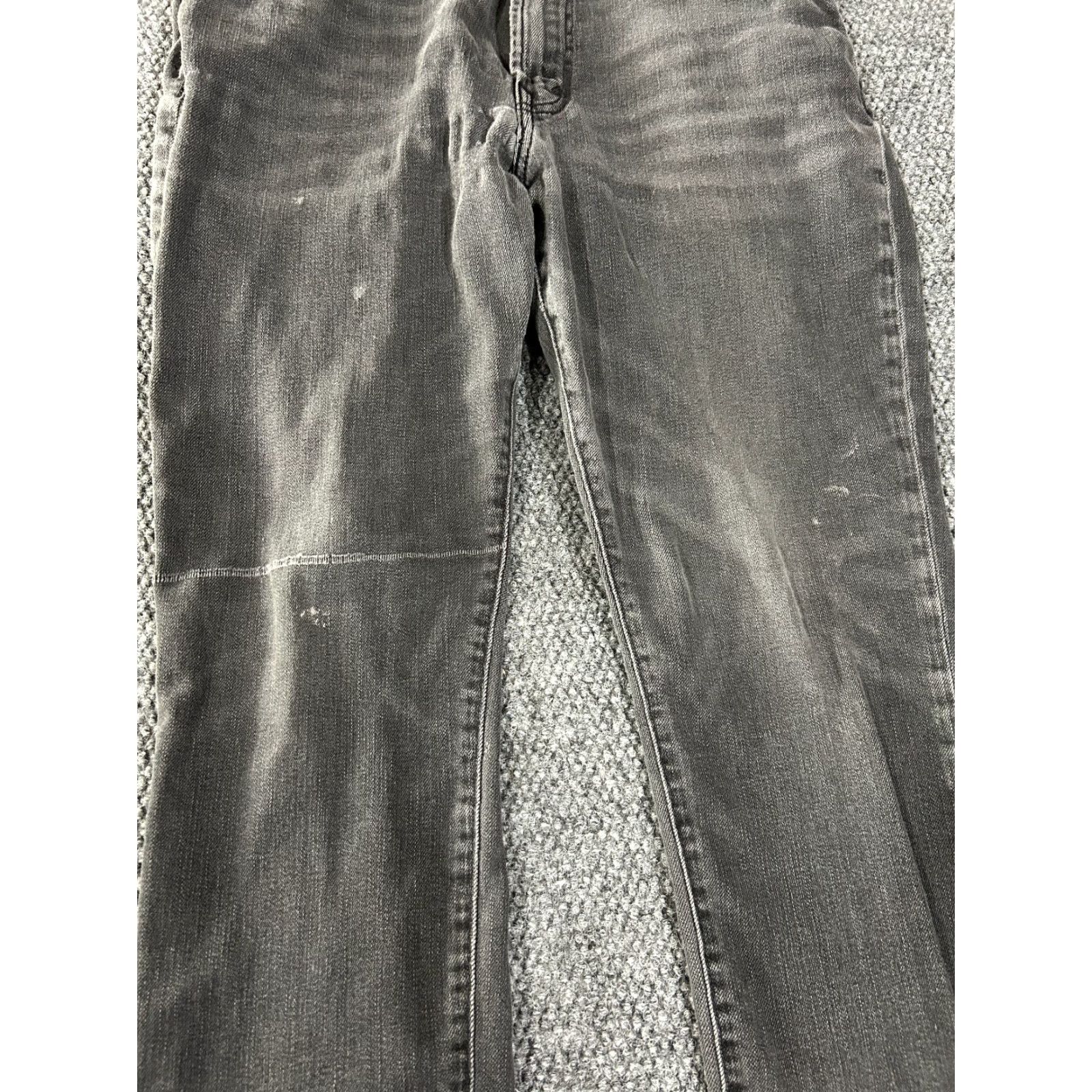 American Eagle Outfitters american eagle jeans mens 33x32 slim black distressed denim retro hem hole blemish Size US 33 - 4 Thumbnail