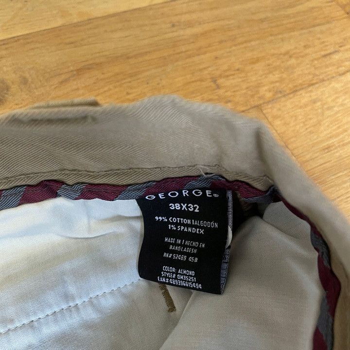 George GEORGE MEN'S FASHIONABLE CHINOS PANTS, STRAIGHT CUT, 38 L 32 Size US 38 / EU 54 - 3 Thumbnail