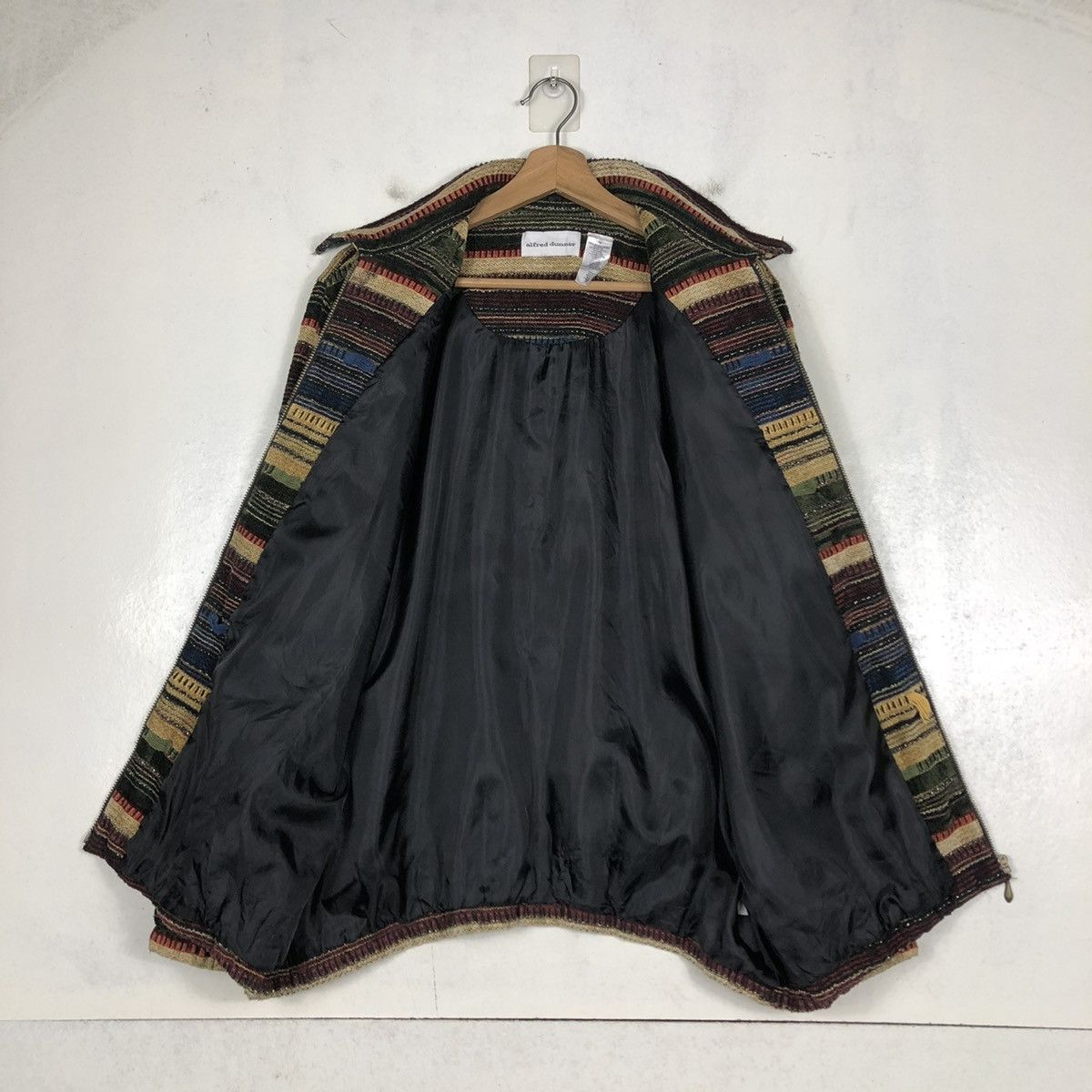 Vintage 📌VINTAGE HAND KNIT DESIGN ZIPPER ALFRED DUNNER ISSEY MIYAKE Size US M / EU 48-50 / 2 - 14 Thumbnail