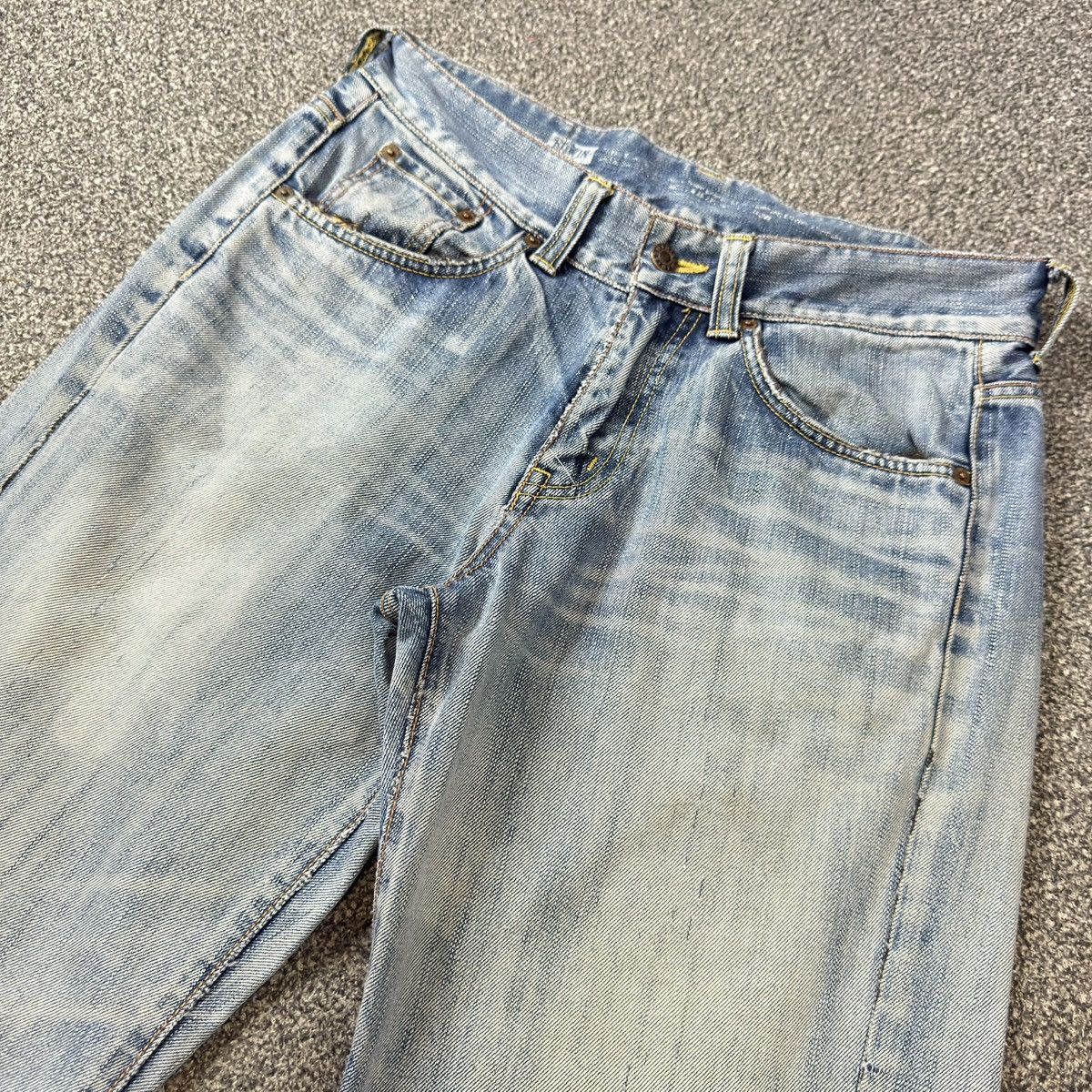 Edwin Vintage 90s Japanese Baggy Flared Edwin 503 Destroyed Size US 30 / EU 46 - 3 Thumbnail