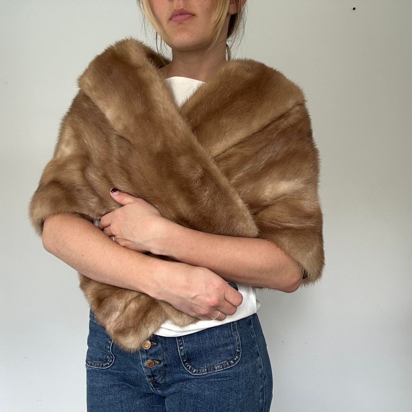 Other Vintage Mink Fur Cape/ Capelet (One Size) Size S / US 4 / IT 40 - 7 Thumbnail