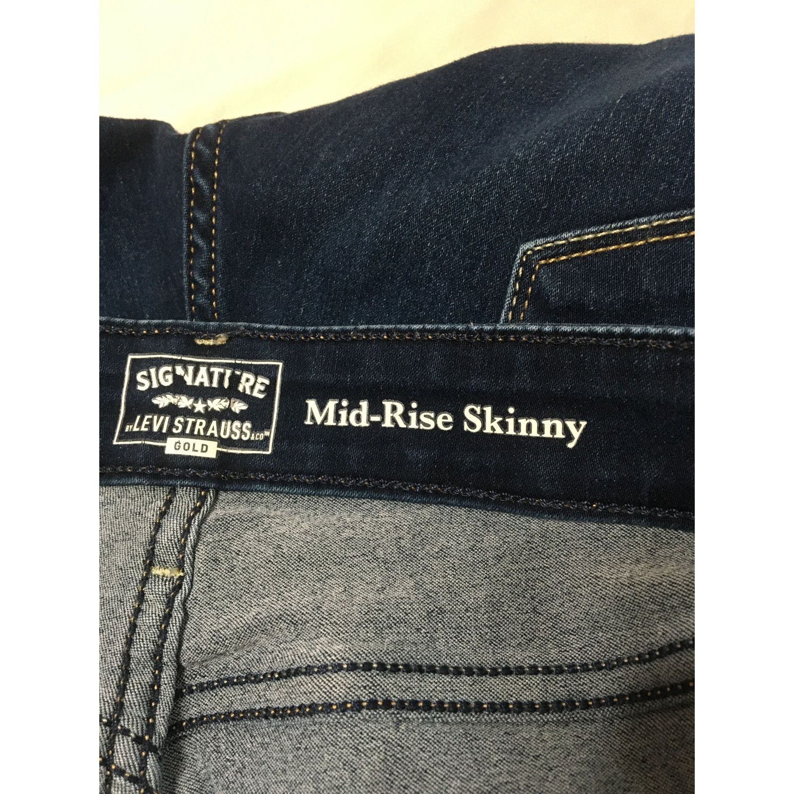 Levi's 10S 30x30 Signature Levi Strauss Gold Mid Rise Skinny Jeans Size 30" / US 8 / IT 44 - 3 Thumbnail