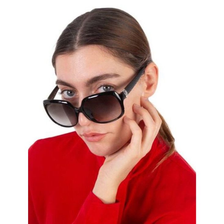 Salvatore Ferragamo Salvatore Ferragamo SF739SA 001 Sunglasses Black Round Frame Size ONE SIZE - 3 Thumbnail