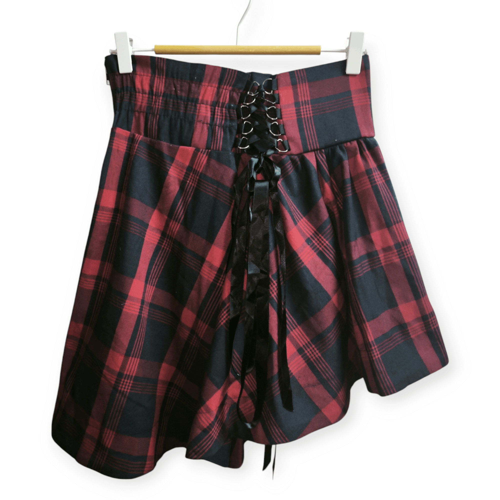 Japanese Brand × Seditionaries Red Blue Plaid Tartan Bondage By Hell Cat Punks Mini Skirt Size 30" / US 8 / IT 44 - 9 Thumbnail