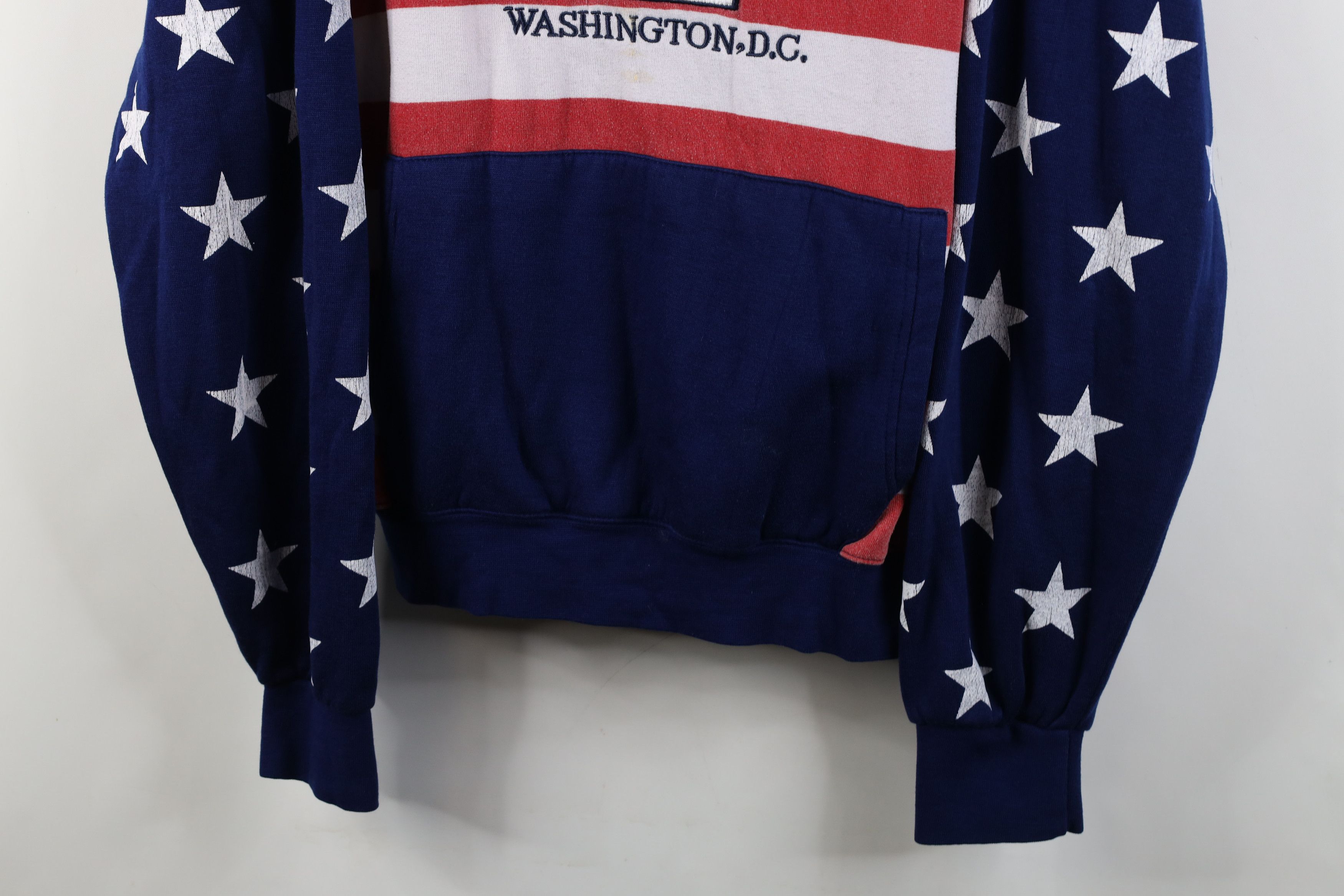 Vintage Vintage 90s Y2K Streetwear USA Flag Washington DC Hoodie Size US L / EU 52-54 / 3 - 3 Thumbnail